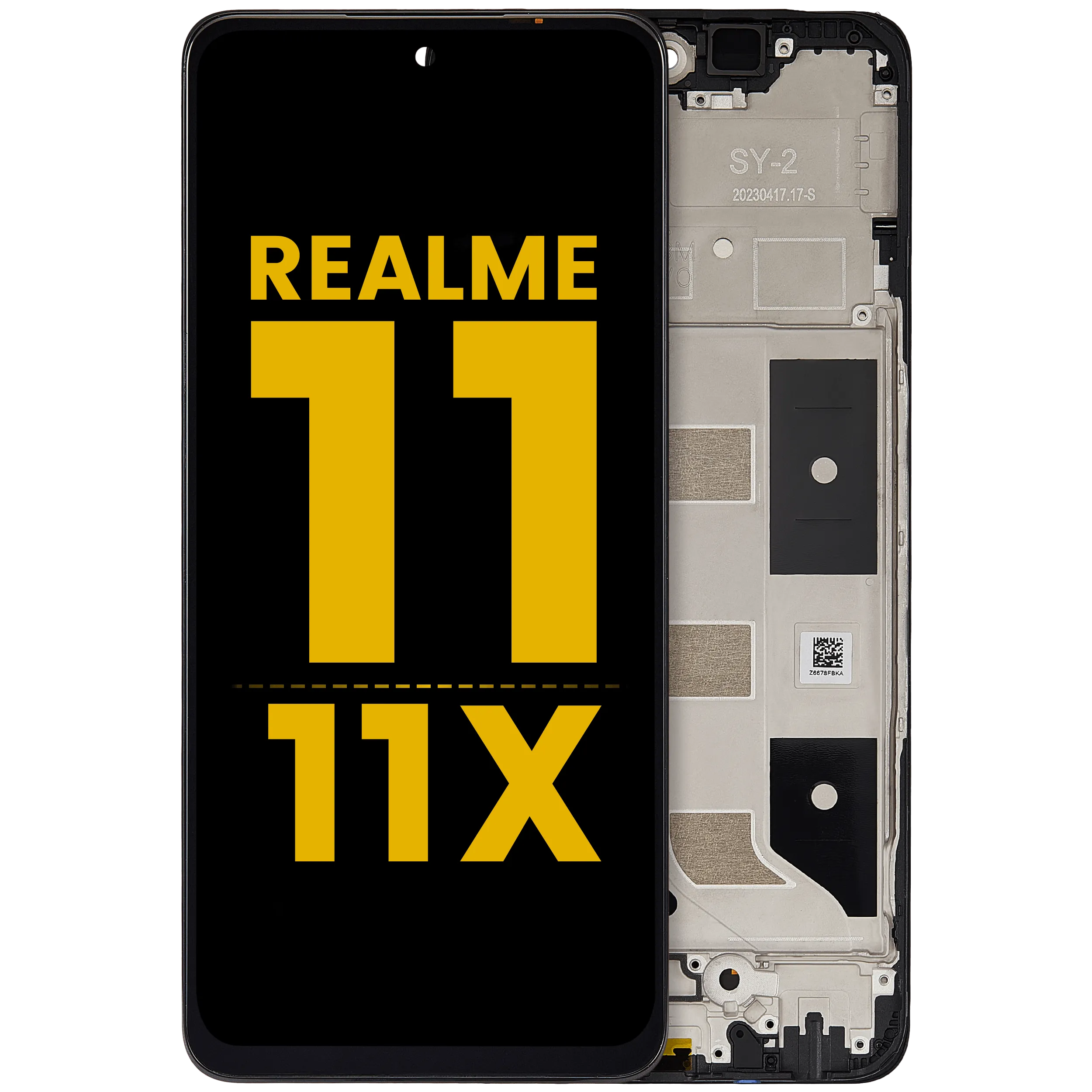 Inner OLED Display mit Rahmen für Samsung Galaxy Z Flip 7 FE 5G (F761) (US & International) (Aftermarket) (Black (Schwarz)) – Bild 2