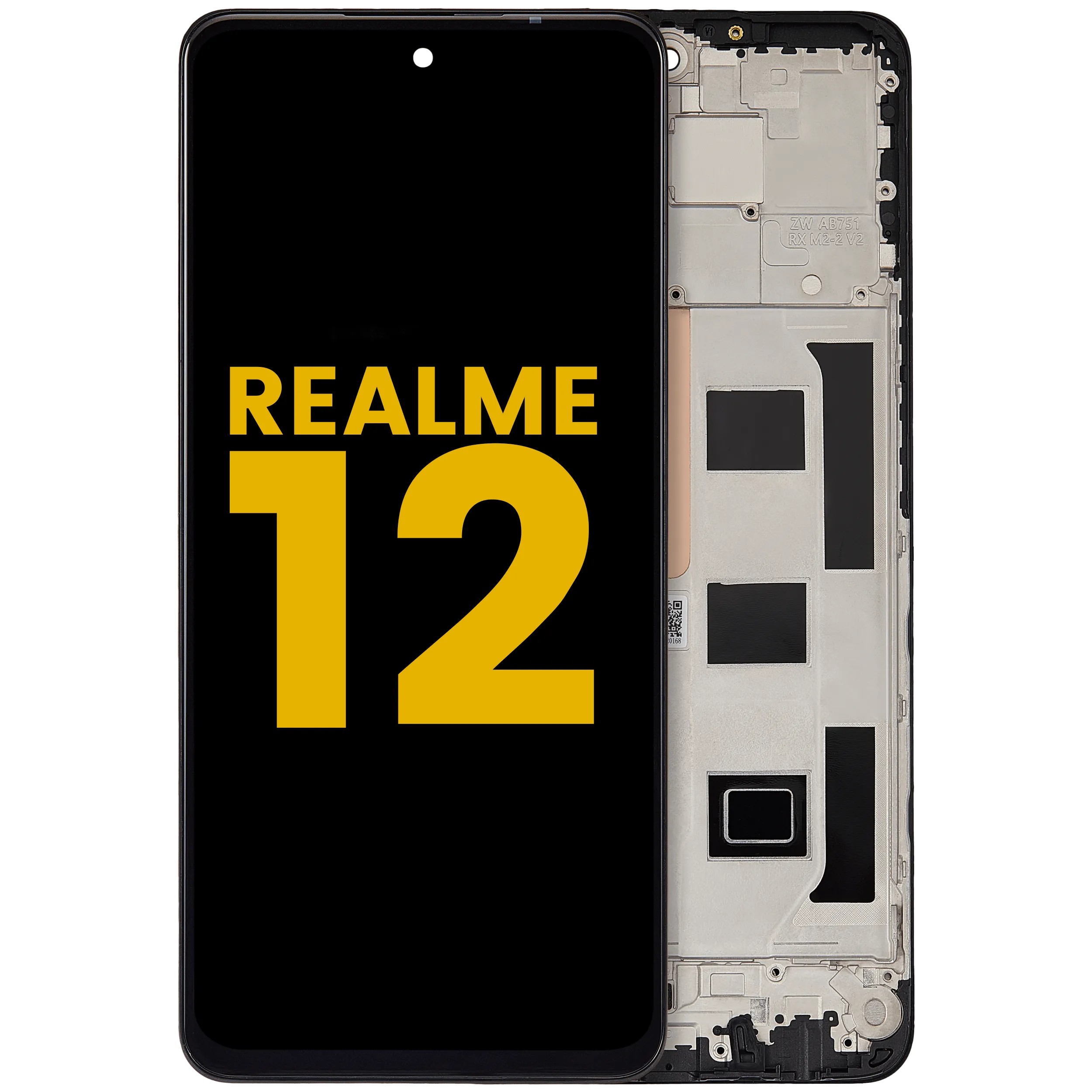 Inner OLED Display mit Rahmen für Samsung Galaxy Z Flip 7 FE 5G (F761) (US & International) (Aftermarket) (Black (Schwarz)) – Bild 3