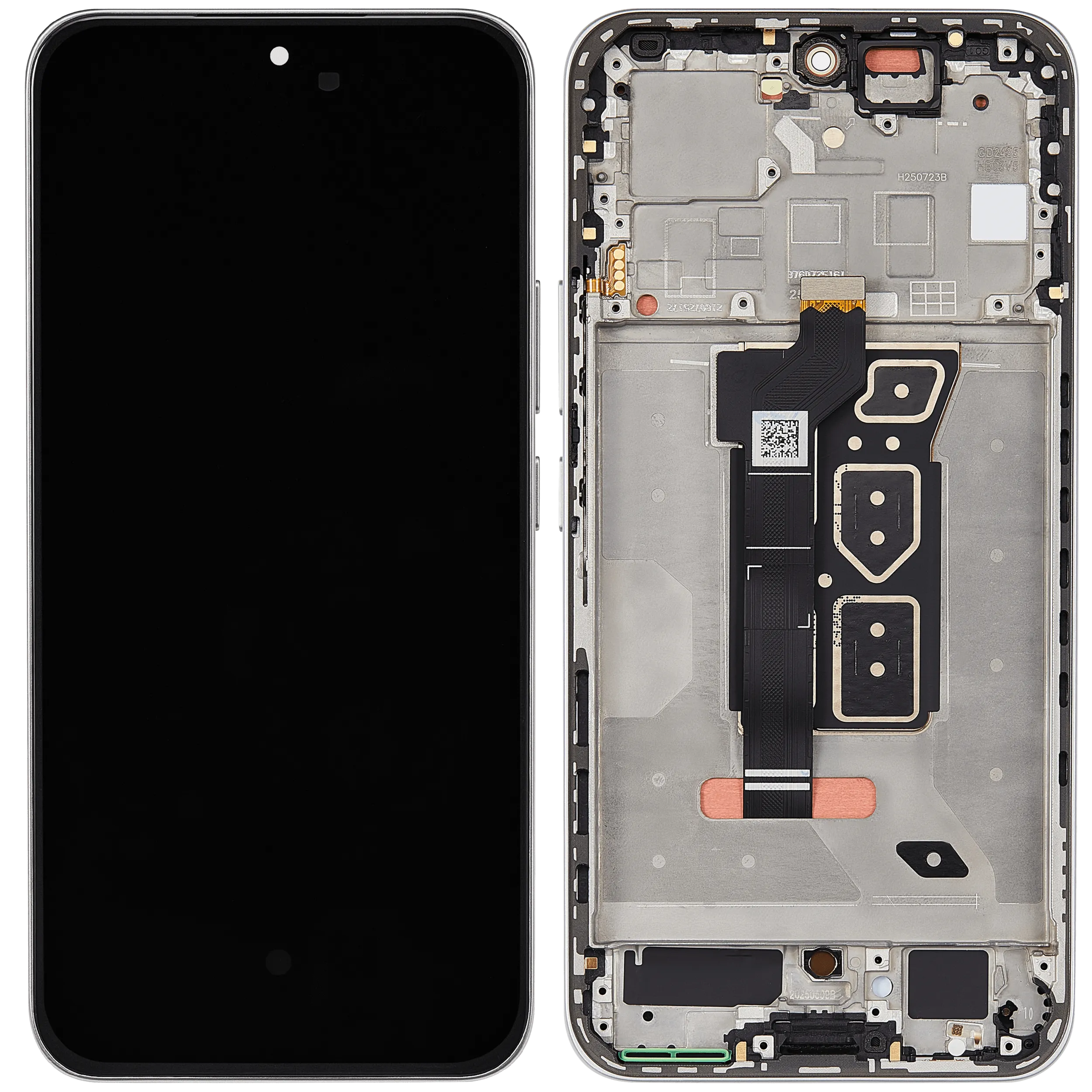 OLED Display mit Rahmen für Honor 400 (professionell aufgearbeitet) (Meteor Silver) – Bild 2