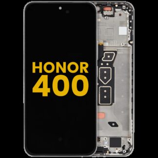 OLED Display mit Rahmen für Honor 400 (professionell aufgearbeitet) (Meteor Silver)