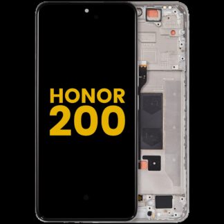 OLED Display mit Rahmen für Honor 200 (professionell aufgearbeitet) (Moonlight White)