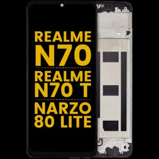 LCD Display mit Rahmen für Realme Note 70 / Note 70 T / Narzo 80 Lite (professionell aufgearbeitet)