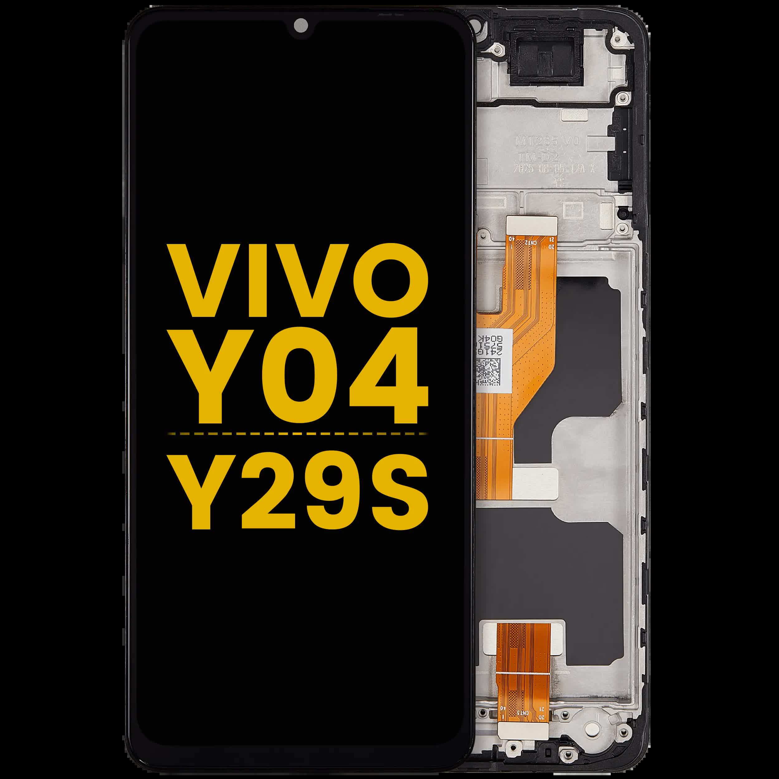 LCD Display mit Rahmen für Vivo Y04 / Y29s (professionell aufgearbeitet)
