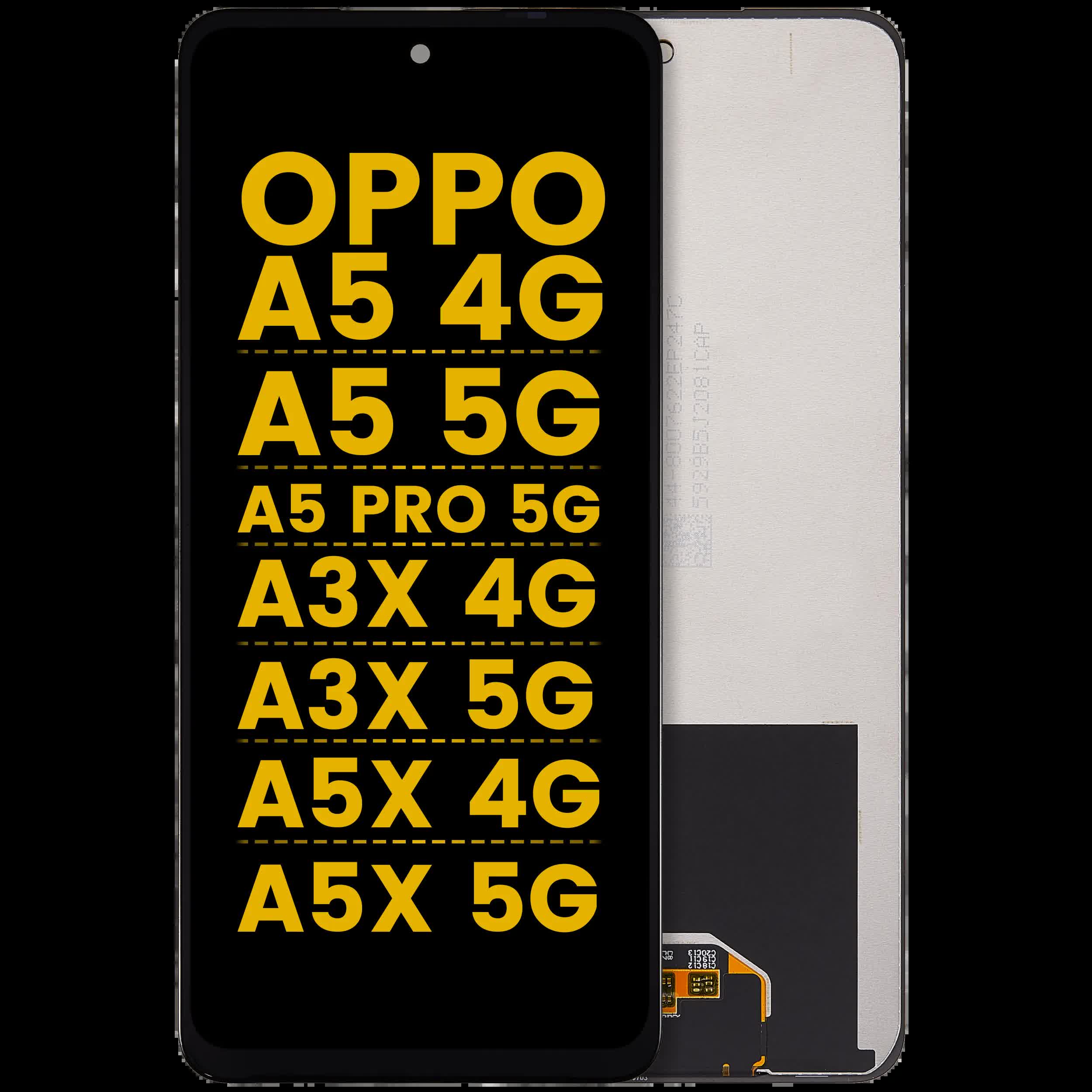 LCD Display ohne Rahmen für OPPO A5 4G / A5 5G / A5 Pro 5G / A3x 4G / A3x 5G / A5x 4G / A5x 5G (professionell aufgearbeitet)