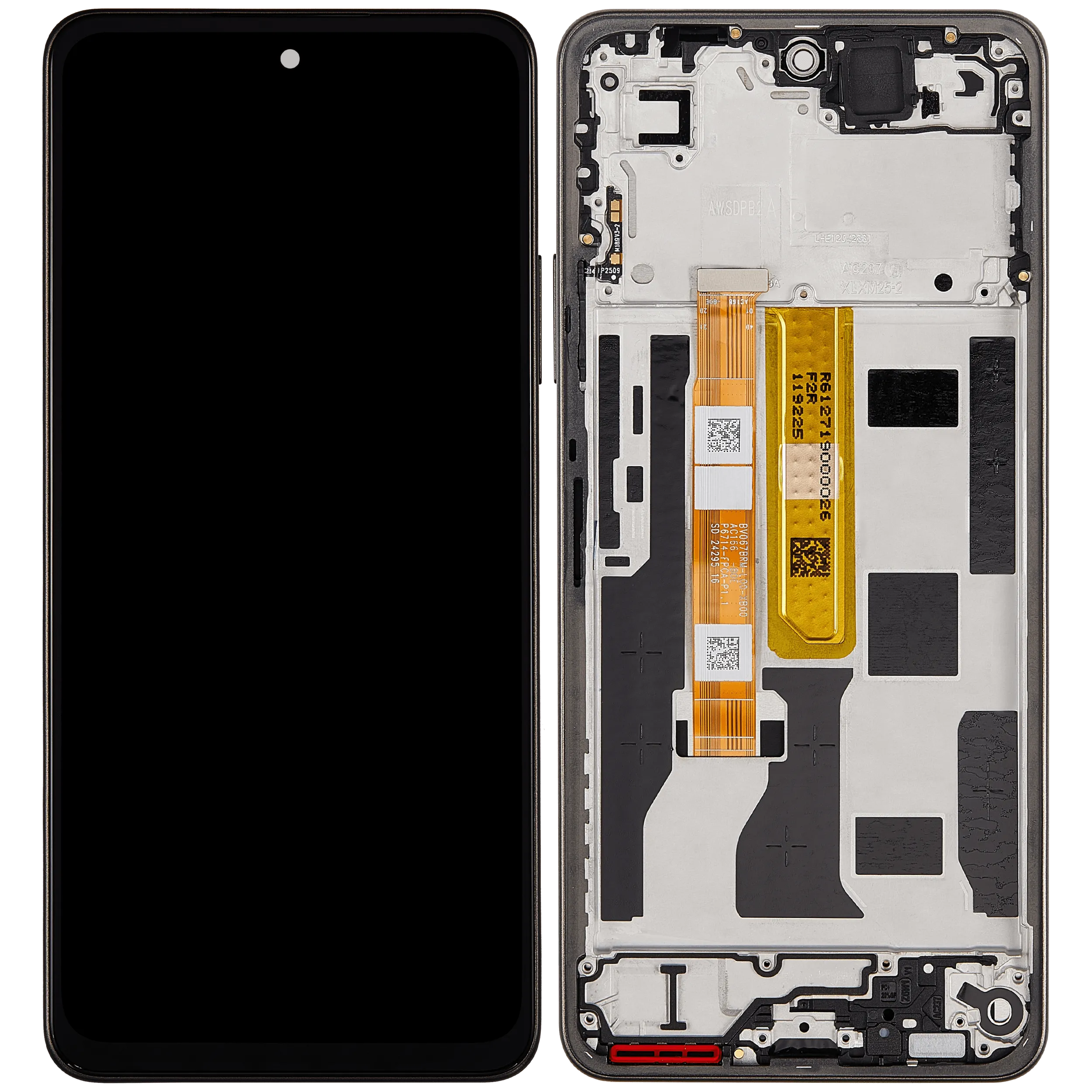 LCD Display mit Rahmen für OPPO A5 Pro 5G (professionell aufgearbeitet) (Mocha Brown) – Bild 2