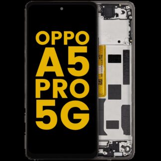 LCD Display mit Rahmen für OPPO A5 Pro 5G (professionell aufgearbeitet) (Mocha Brown)