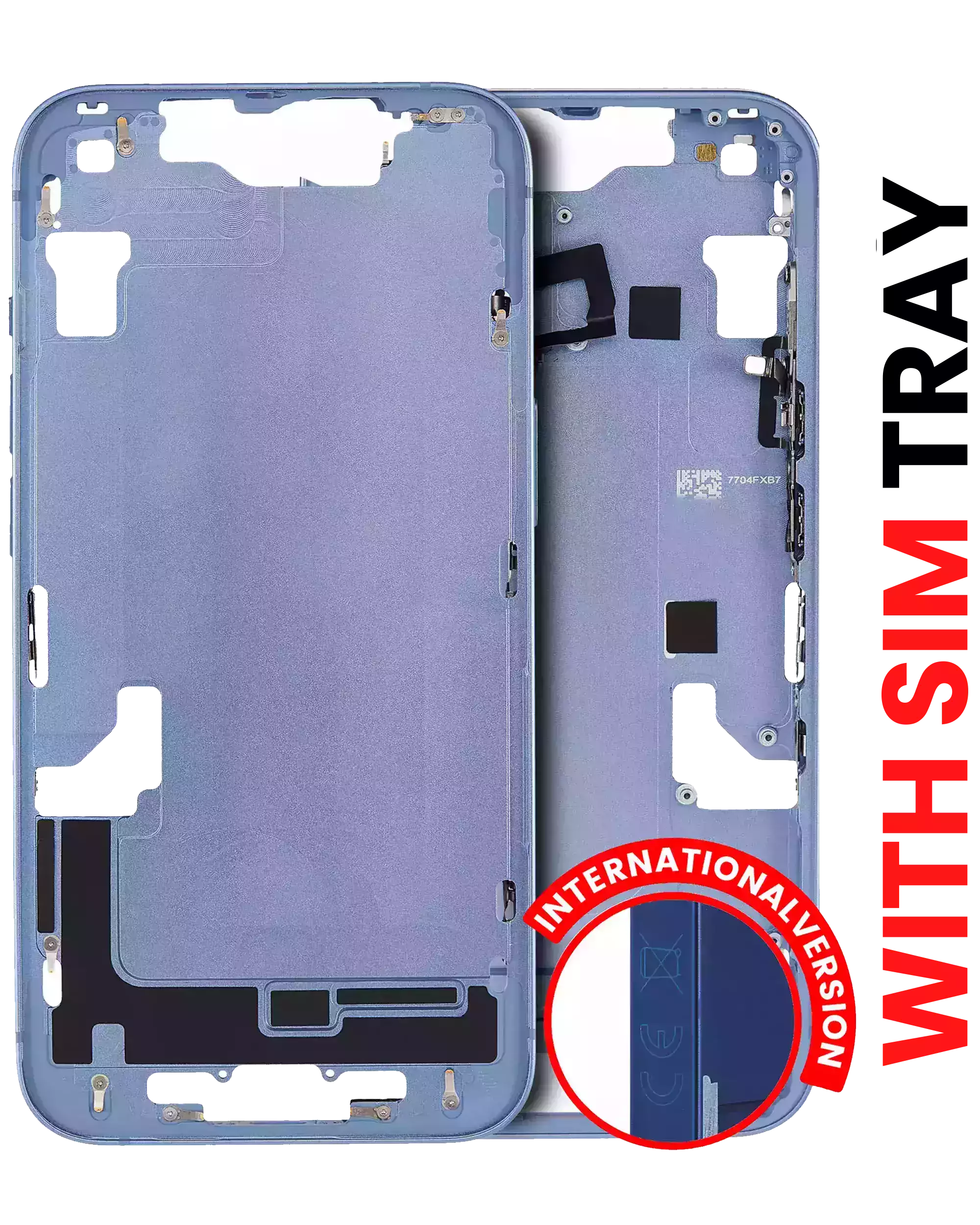 Mittelrahmen mit Ladebuchsen-Flex und Kleinteilen für iPhone 17E (EU / globale Version) (ausgebautes Originalteil: Grade A) (Soft Pink) – Bild 4