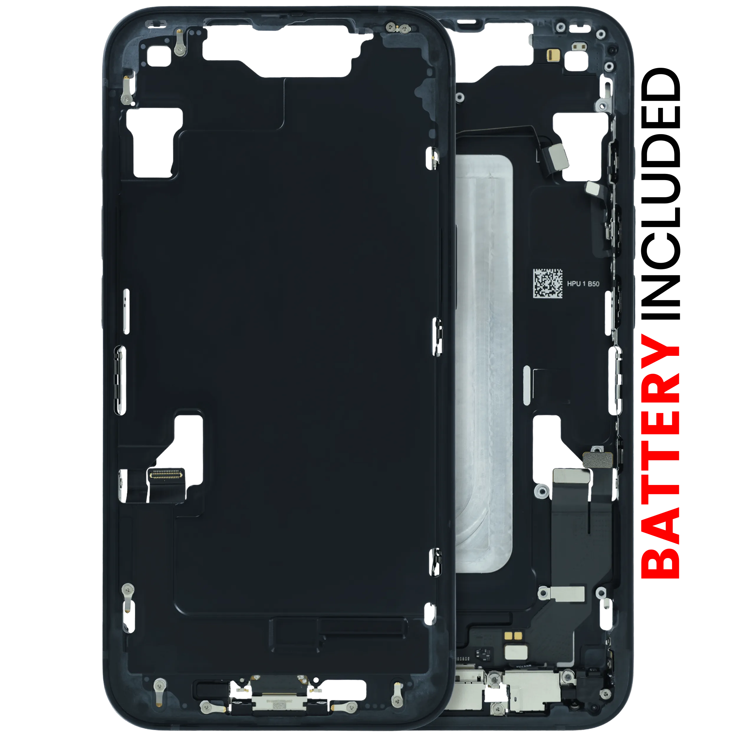 Mittelrahmen mit Ladebuchsen-Flex und Kleinteilen für iPhone 17E (EU / globale Version) (ausgebautes Originalteil: Grade A) (Soft Pink) – Bild 5