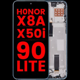 LCD Display mit Rahmen für Honor X8A / X50i / 90 Lite (Aftermarket Plus) (Cyan Lake)