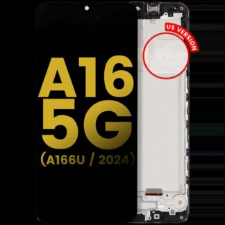 OLED Display mit Rahmen für Samsung Galaxy A16 5G (A166U / 2024) (US-Version) (professionell aufgearbeitet)