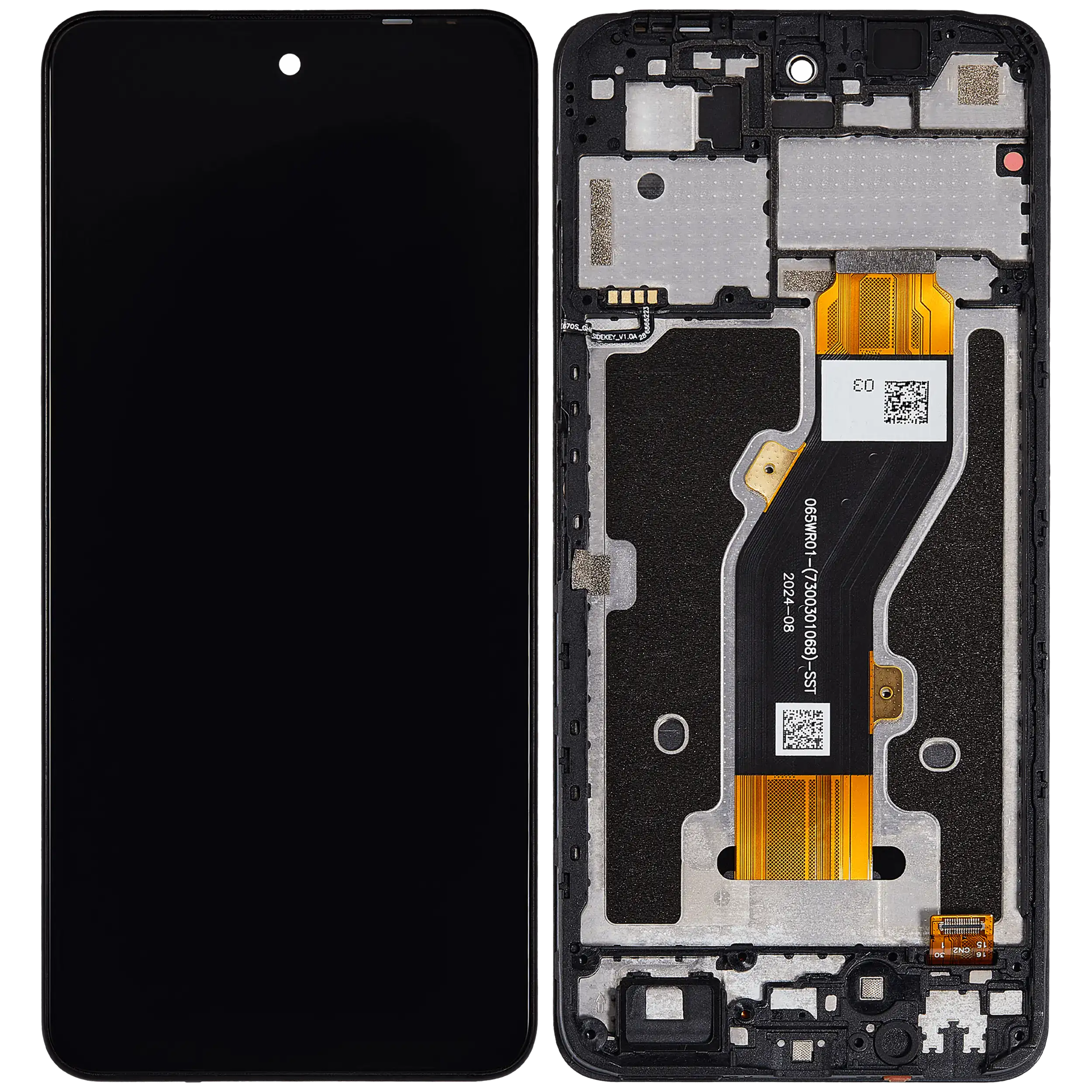 LCD Display mit Rahmen für ZTE Blade A75 4G (Z2359) (professionell aufgearbeitet) – Bild 2