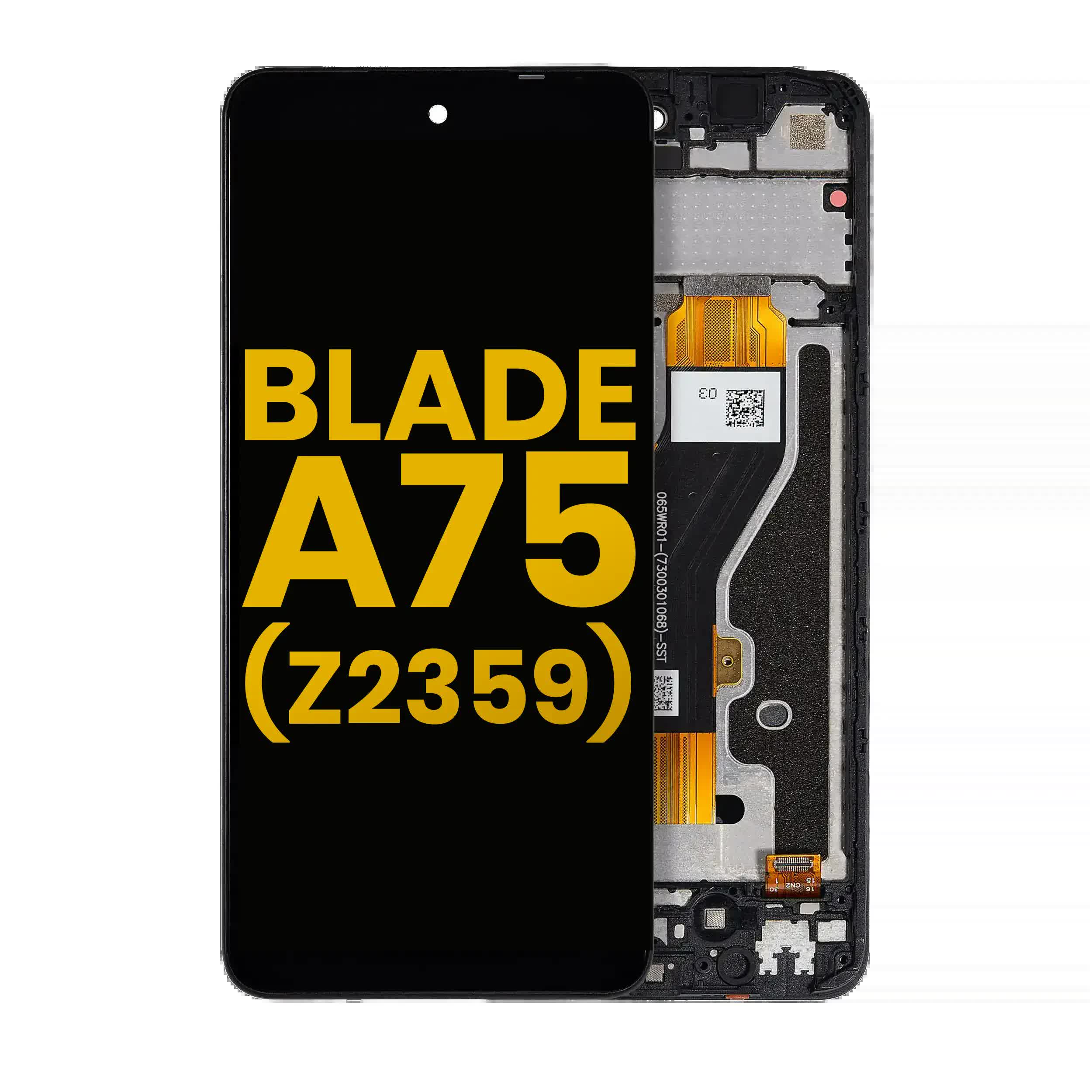 LCD Display mit Rahmen für ZTE Blade A75 4G (Z2359) (professionell aufgearbeitet)