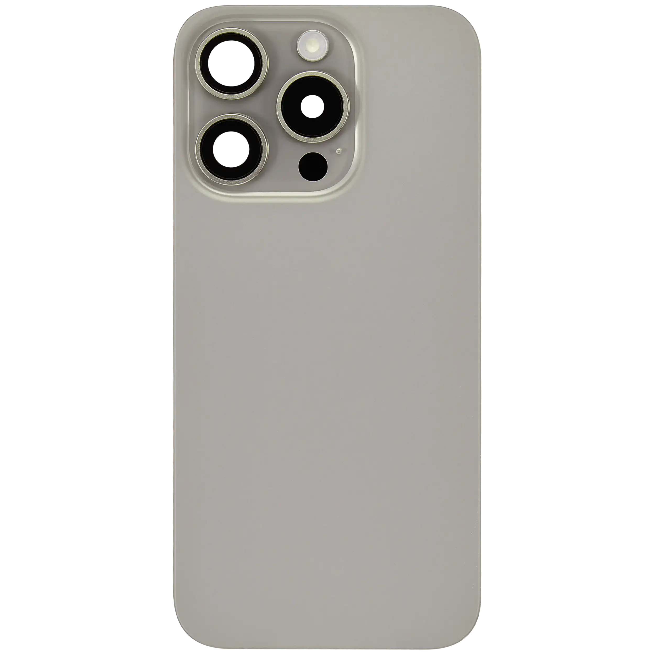 Rückglas mit MagSafe Magnet & NFC & Taschenlampen-Flexkabel für iPhone 15 Pro (ausgebautes Originalteil: Grade B) (Natural Titanium) – Bild 3