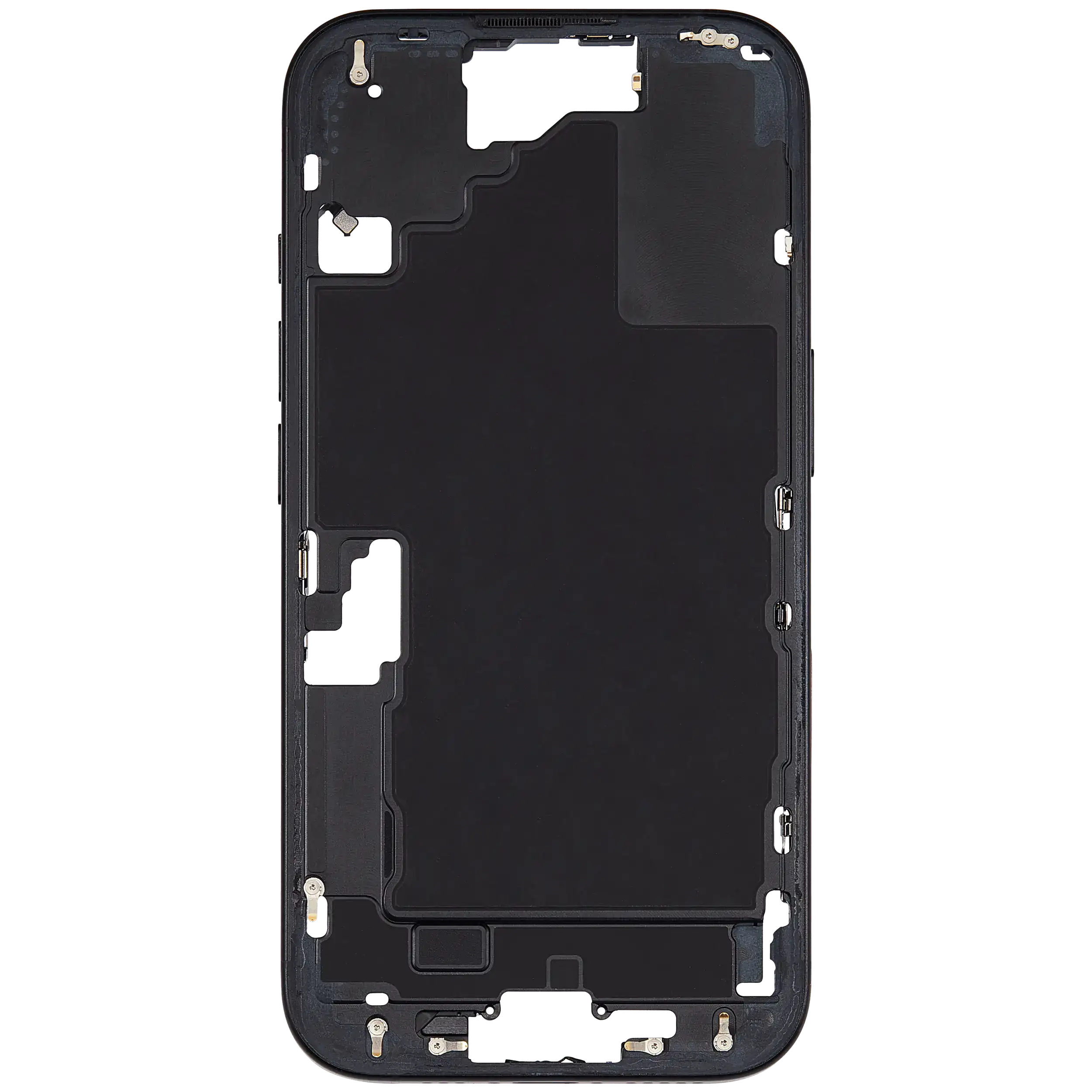 Mittelrahmen mit Kleinteilen für iPhone 16 (US-Version) (ausgebautes Originalteil: Grade A) (Black (Schwarz)) – Bild 3