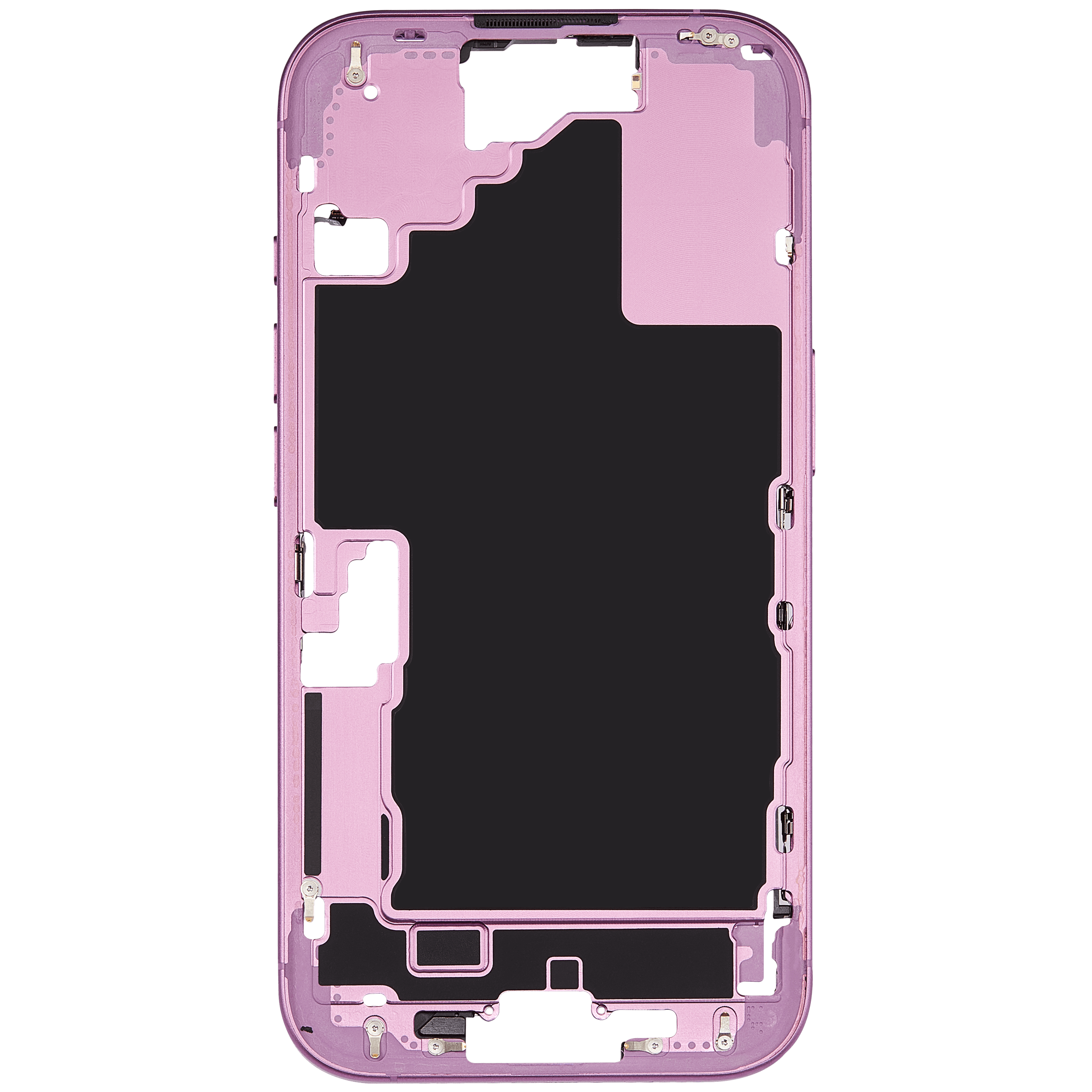 Mittelrahmen mit Kleinteilen für iPhone 16 (US-Version) (ausgebautes Originalteil: Grade A) (Pink (Rosa)) – Bild 3