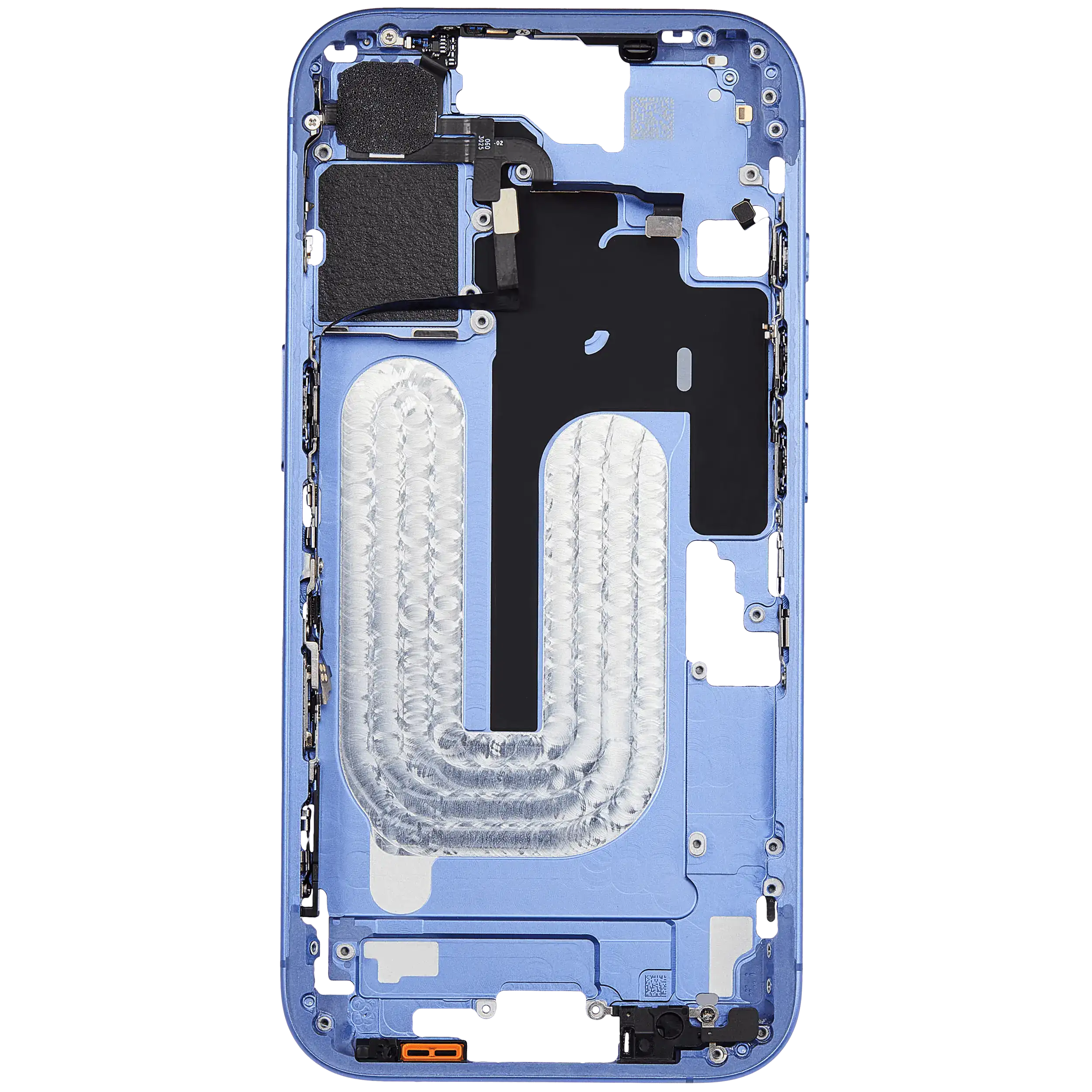 Mittelrahmen mit Kleinteilen für iPhone 16 (US-Version) (ausgebautes Originalteil: Grade A) (Ultramarine) – Bild 4