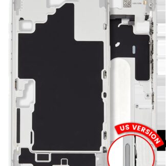 Mittelrahmen mit Kleinteilen für iPhone 16 (US-Version) (ausgebautes Originalteil: Grade A) (White (Weiß))
