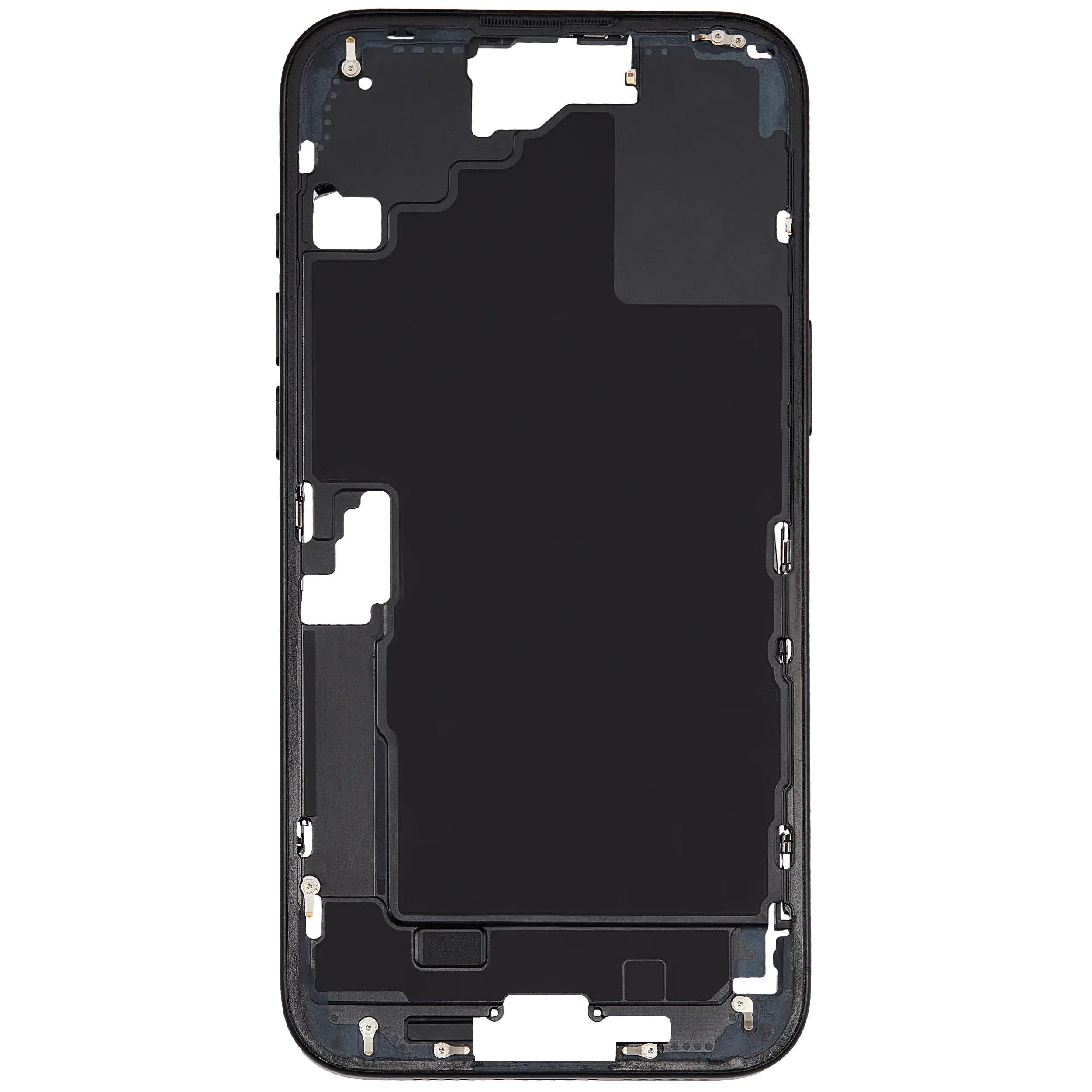 Mittelrahmen mit Kleinteilen für iPhone 16 Plus (US-Version) (ausgebautes Originalteil: Grade A) (Black (Schwarz)) – Bild 3