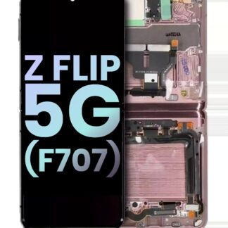 Inner OLED Display mit Rahmen für Samsung Galaxy Z Flip 5G (F707) (Service Pack) (Mystic Bronze)