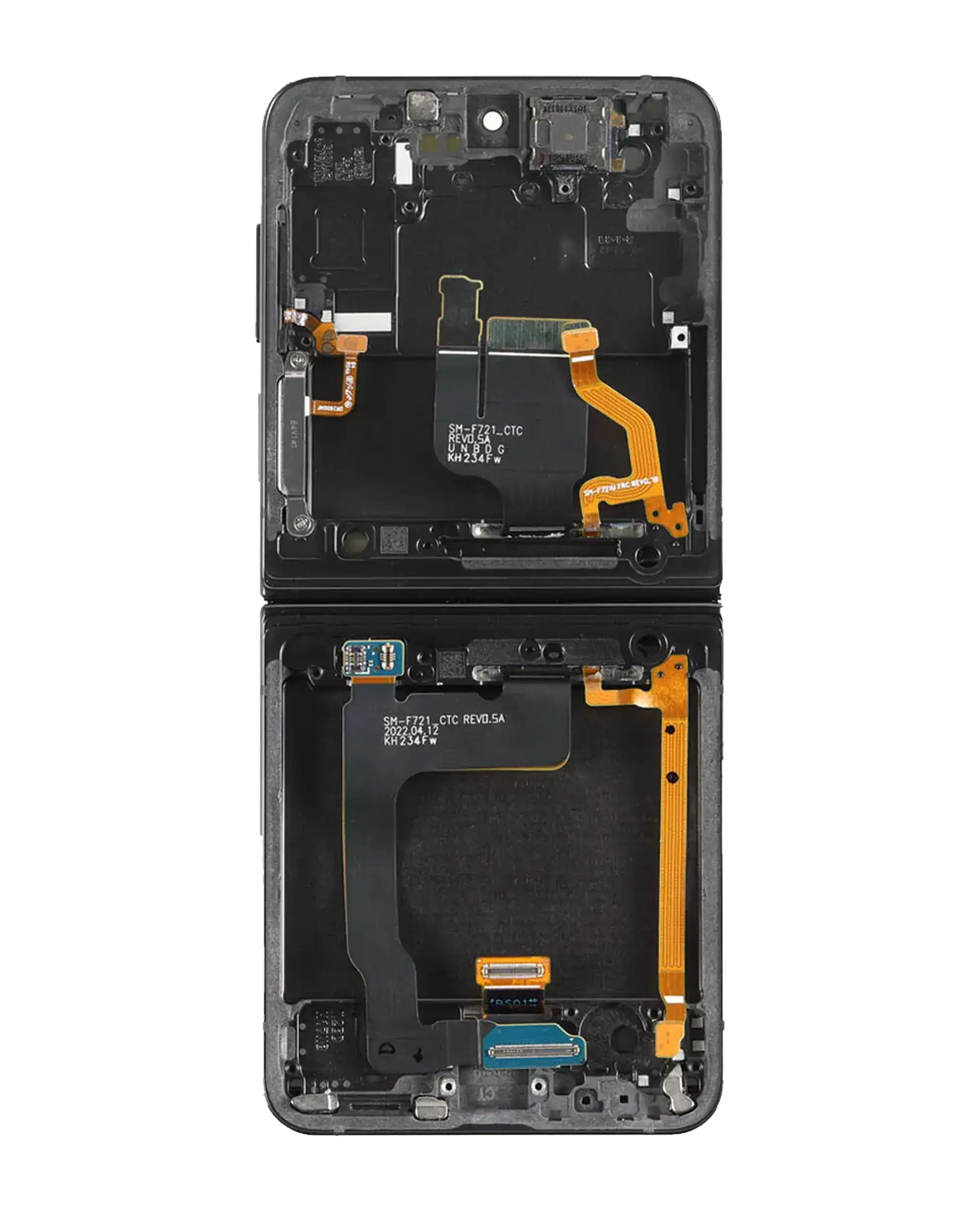 Inner OLED Display mit Rahmen für Samsung Galaxy Z Flip 4 5G (US & International) (Service Pack) (Navy) – Bild 3