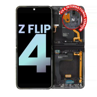 Inner OLED Display mit Rahmen für Samsung Galaxy Z Flip 4 5G (US & International) (Service Pack) (Navy)