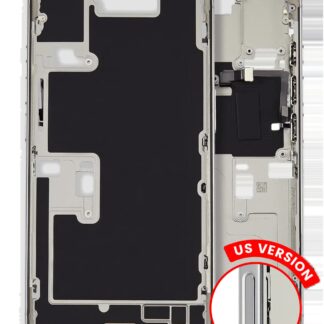 Mittelrahmen mit Kleinteilen für iPhone 16 Pro (US-Version) (ausgebautes Originalteil: Grade A) (White Titanium)