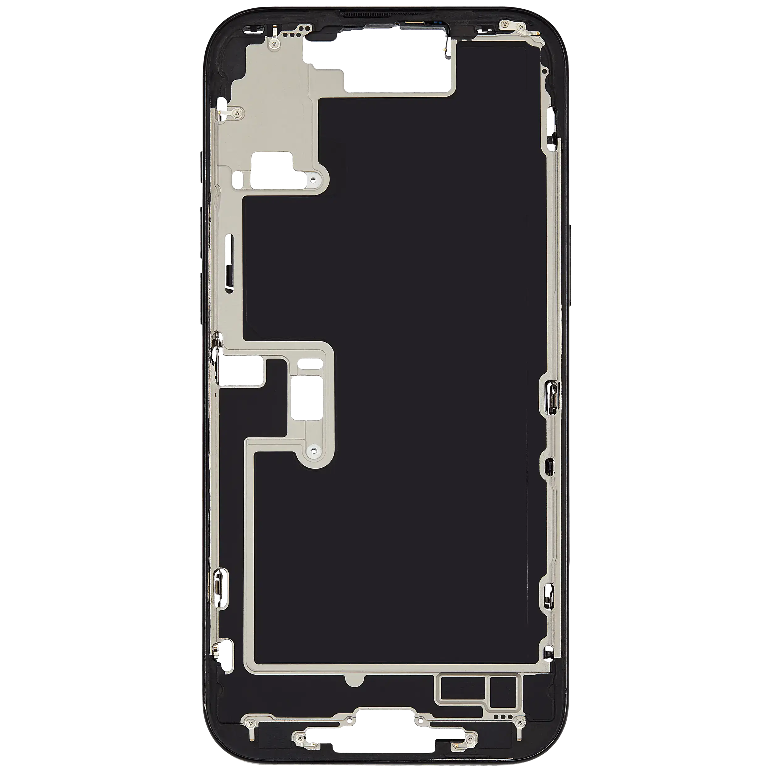 Mittelrahmen mit Kleinteilen für iPhone 16 Pro Max (US-Version) (ausgebautes Originalteil: Grade A) (Black Titanium) – Bild 3
