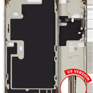 Mittelrahmen mit Kleinteilen für iPhone 16 Pro Max (US-Version) (ausgebautes Originalteil: Grade A) (Desert Titanium)