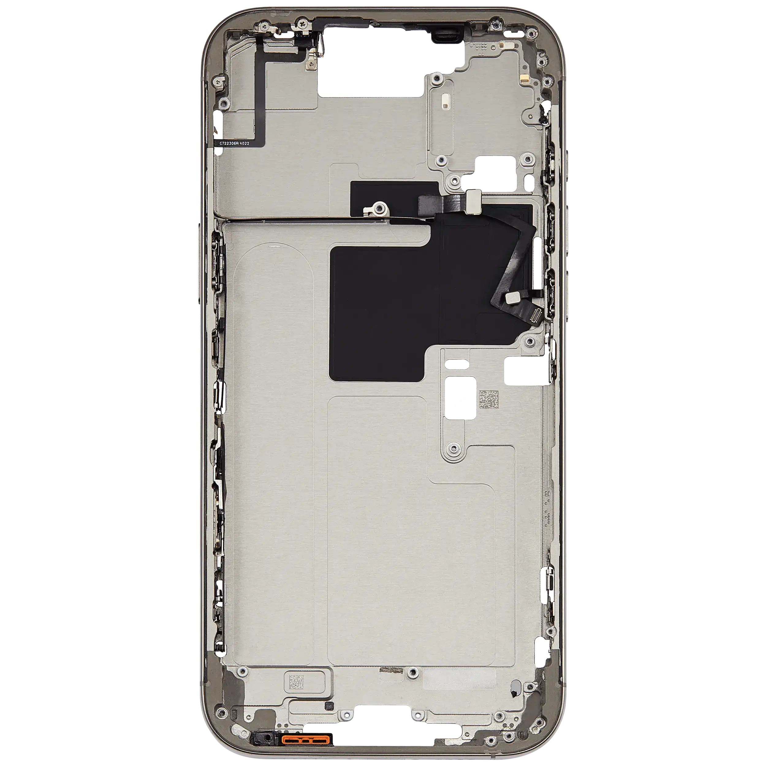 Mittelrahmen mit Kleinteilen für iPhone 16 Pro Max (US-Version) (ausgebautes Originalteil: Grade A) (White Titanium) – Bild 4