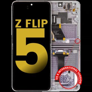 Inner OLED Display mit Rahmen für Samsung Galaxy Z Flip 5 5G (US & International) (professionell aufgearbeitet) (Lavender)