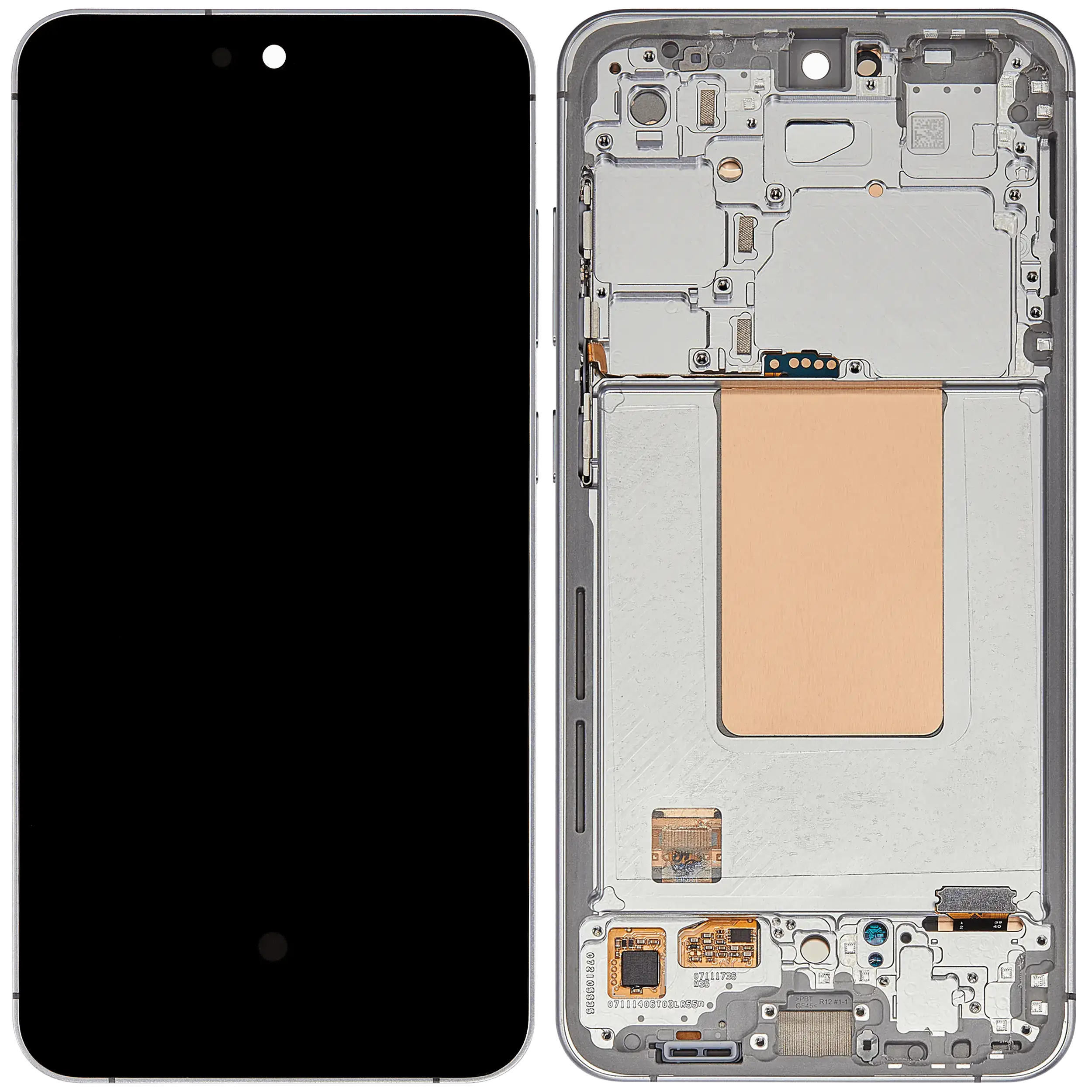 OLED Display mit Rahmen für Samsung Galaxy S24 FE 5G (US & International Version) (professionell aufgearbeitet) (Gray (Grau)) – Bild 2