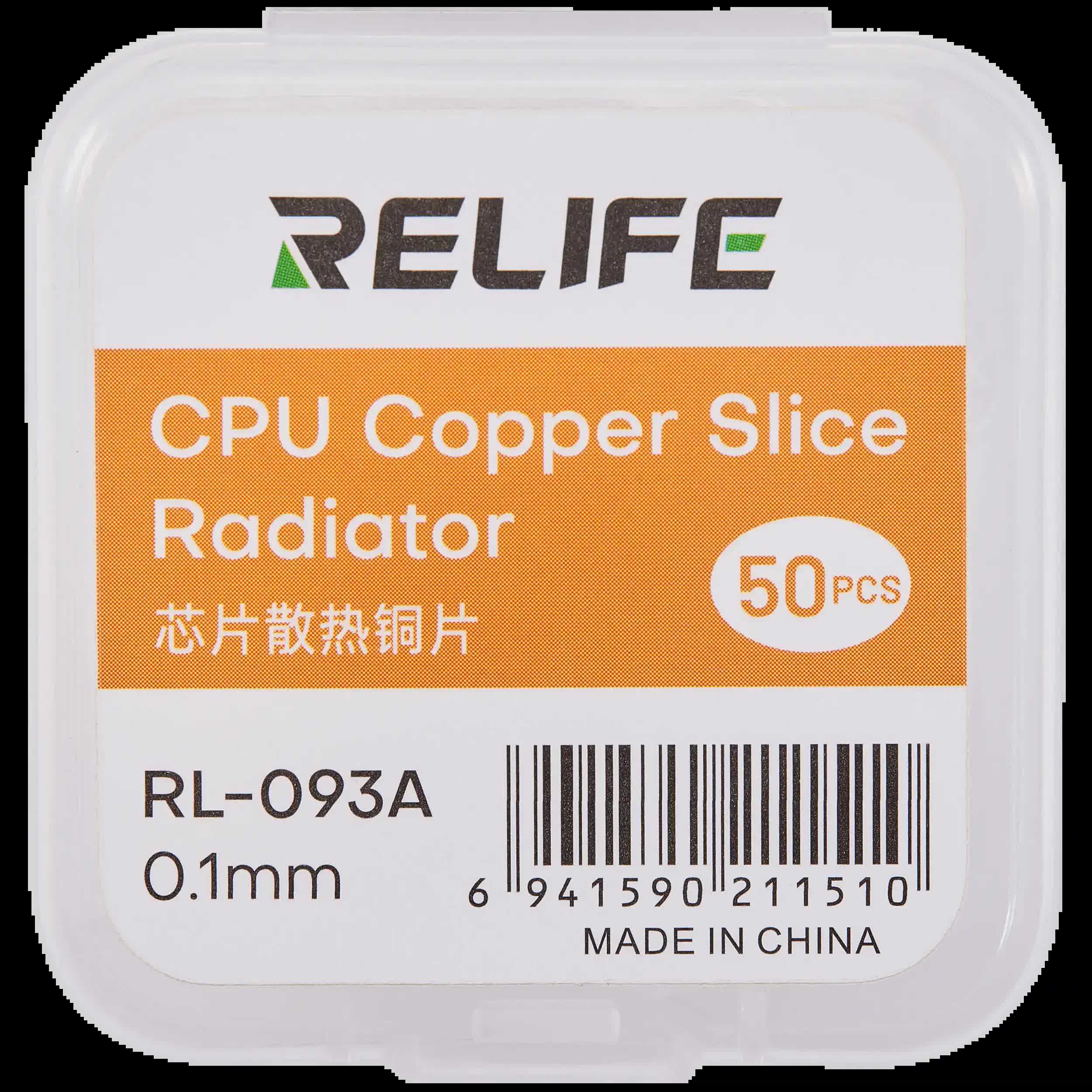 RL-093A Chip Heat Sink Copper Sheet / 0.1MM (50er-Pack) (Relife)