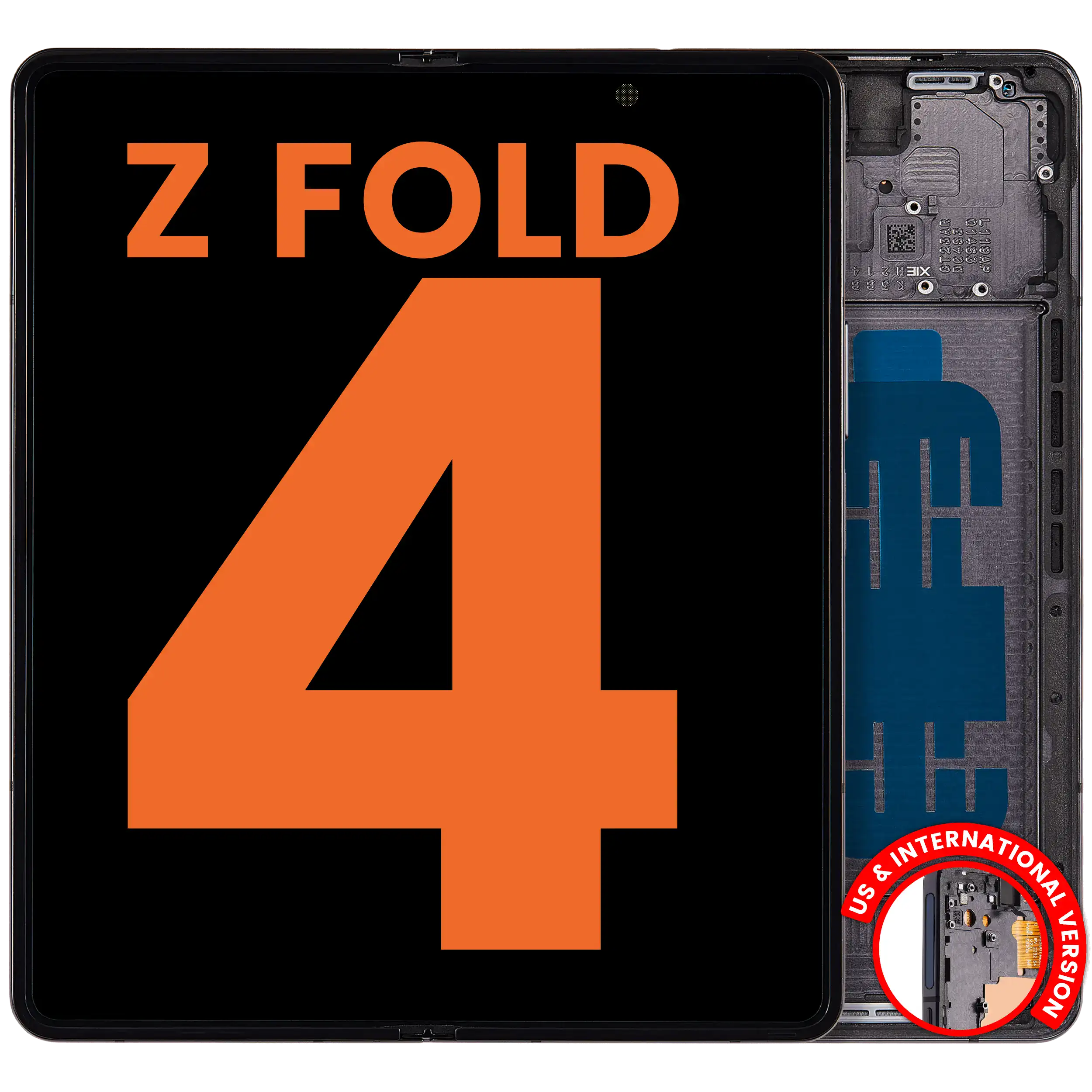 Inner OLED Display mit Rahmen für Samsung Galaxy Z Fold 2 5G (professionell aufgearbeitet) (Mystic Bronze) – Bild 2