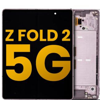 Inner OLED Display mit Rahmen für Samsung Galaxy Z Fold 2 5G (professionell aufgearbeitet) (Mystic Bronze)