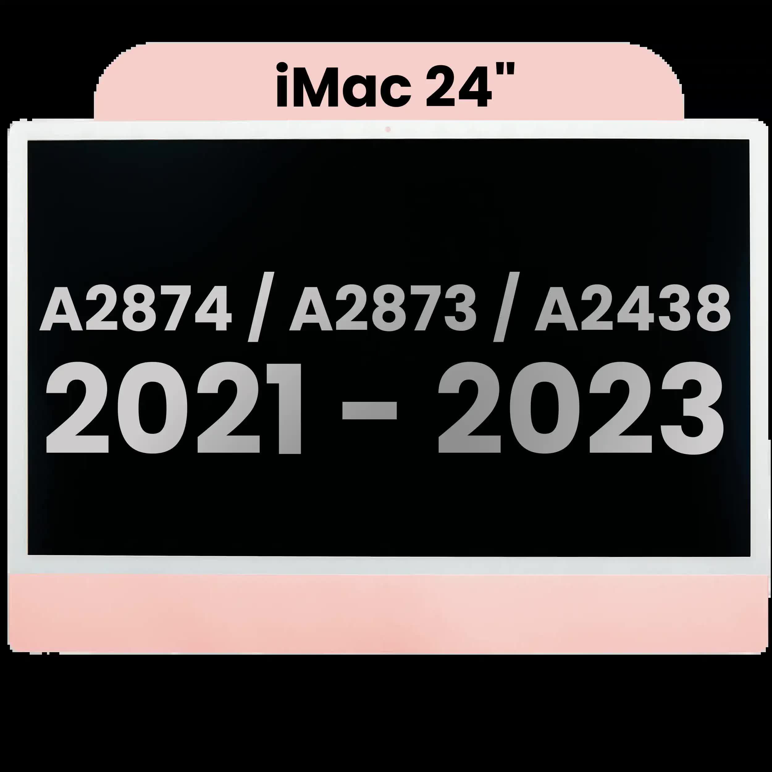 komplette LCD-Displayeinheit für iMac 24" A2874 / A2873 (2023) / A2438 / A2439 (2021) (LG204A-215 LM235UH1 SDD1) (ausgebautes Originalteil: Grade A) (Small Came