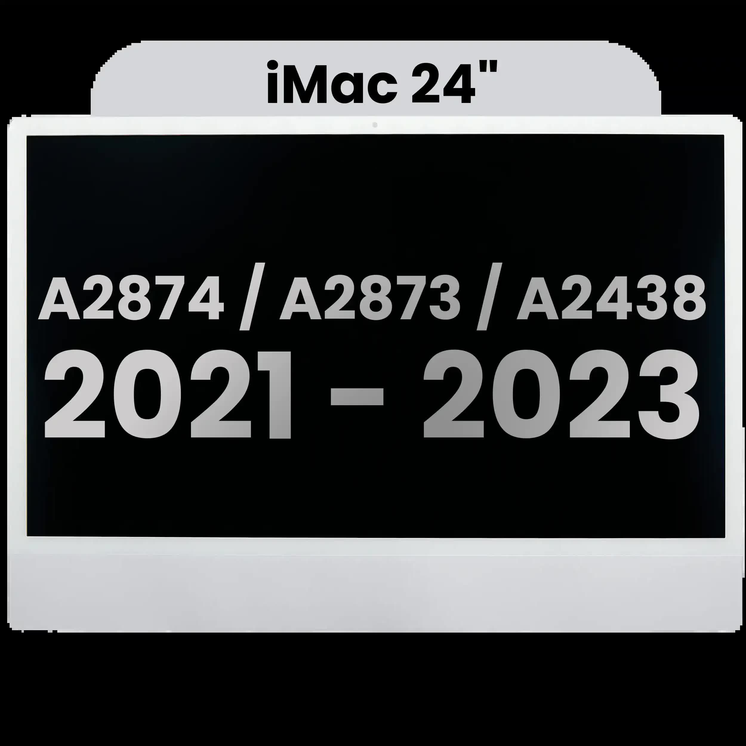 komplette LCD-Displayeinheit für iMac 24" A2874 / A2873 (2023) / A2438 / A2439 (2021) (LG204A-215 LM235UH1 SDD1) (ausgebautes Originalteil: Grade A) (Small Came