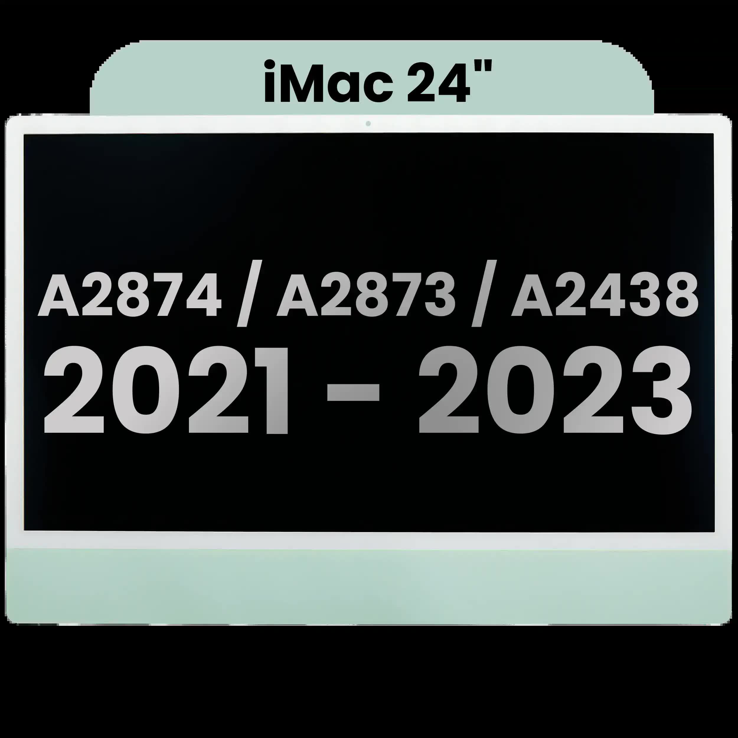 komplette LCD-Displayeinheit für iMac 24" A2874 / A2873 (2023) / A2438 / A2439 (2021) (LG204A-215 LM235UH1 SDD1) (ausgebautes Originalteil: Grade A) (Small Came