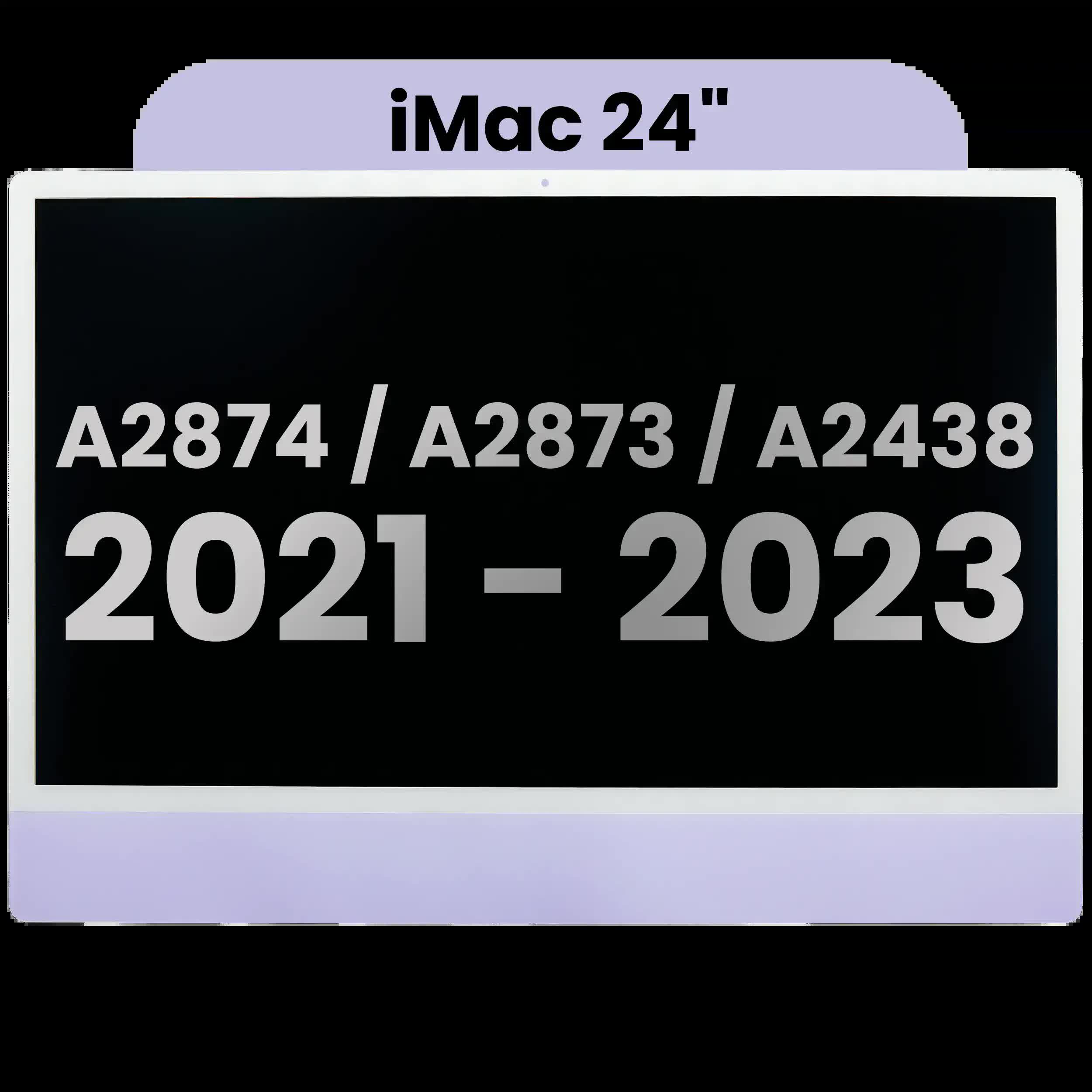 komplette LCD-Displayeinheit für iMac 24" A2874 / A2873 (2023) / A2438 / A2439 (2021) (LG204A-215 LM235UH1 SDD1) (ausgebautes Originalteil: Grade A) (Small Came