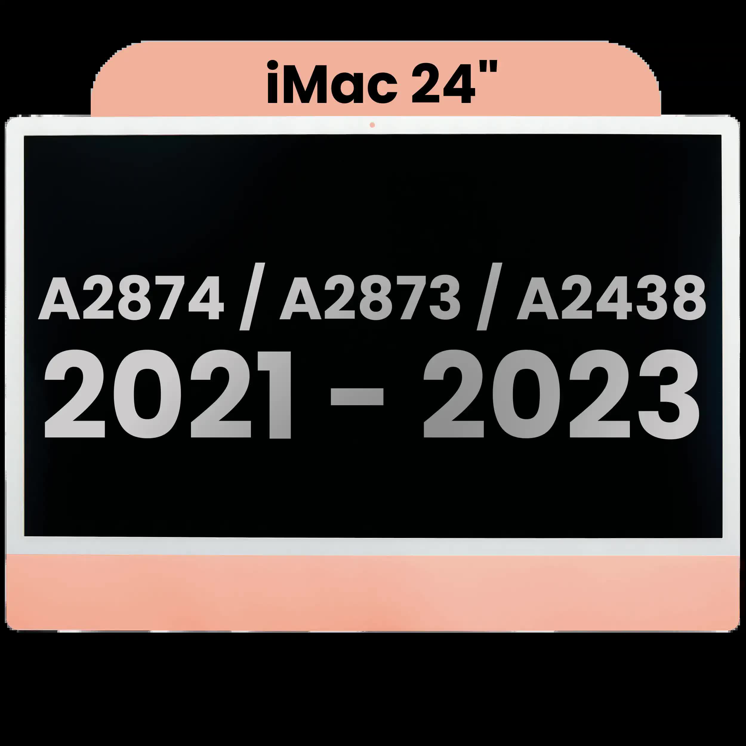 komplette LCD-Displayeinheit für iMac 24" A2874 / A2873 (2023) / A2438 / A2439 (2021) (LG204A-215 LM235UH1 SDD1) (ausgebautes Originalteil: Grade A) (Small Came