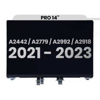komplette LCD-Displayeinheit für MacBook Pro 14" (A2442 / Late 2021) / (A2779 / Late 2023) / (A2992 / Late 2023) / (A2918 / Late 2023) (Pre-installe