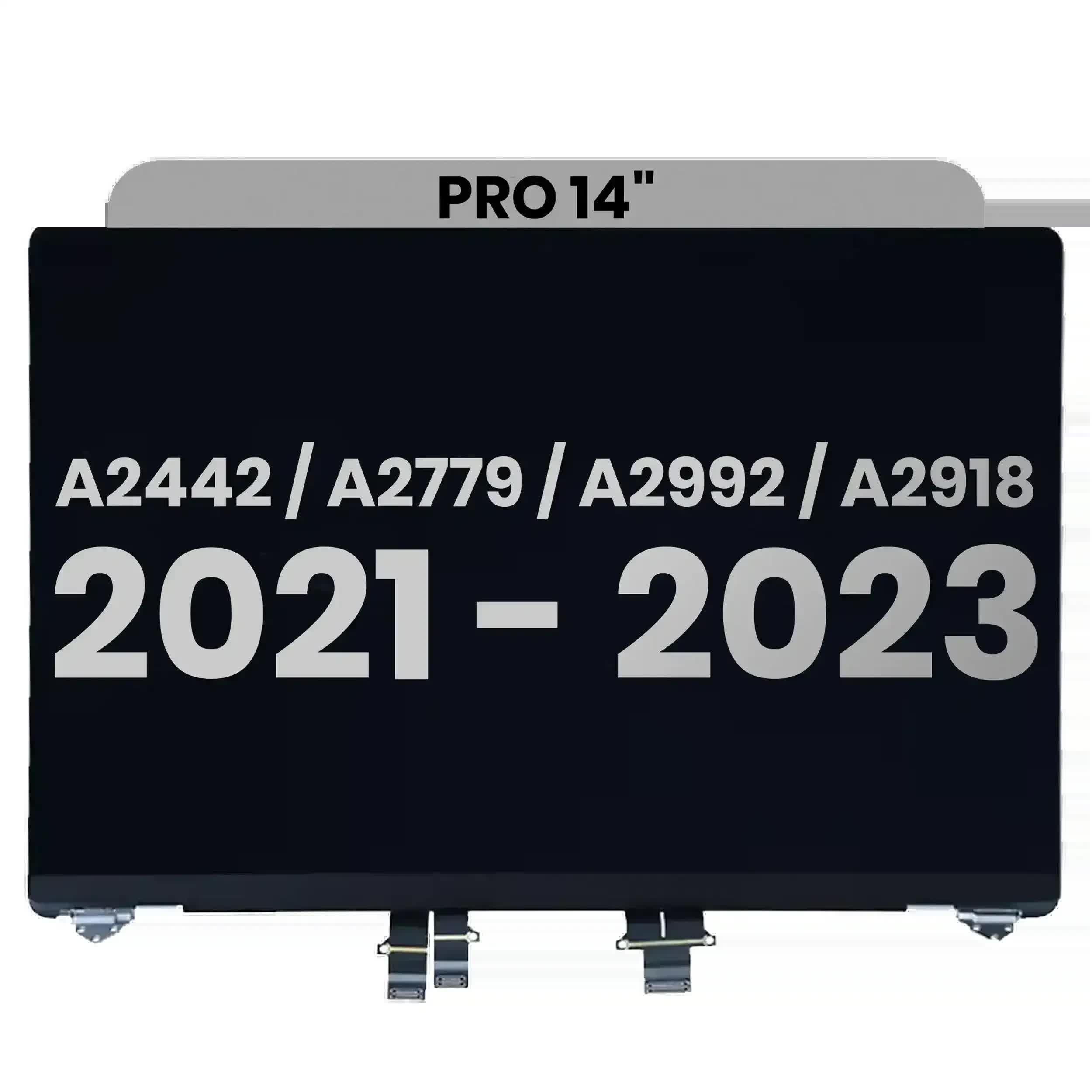 komplette LCD-Displayeinheit für MacBook Pro 14" (A2442 / Late 2021) / (A2779 / Late 2023) / (A2918 / Late 2023) (vormontiert Lid Angle Sensor cab