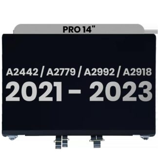 komplette LCD-Displayeinheit für MacBook Pro 14" (A2442 / Late 2021) / (A2779 / Late 2023) / (A2918 / Late 2023) (vormontiert Lid Angle Sensor cab