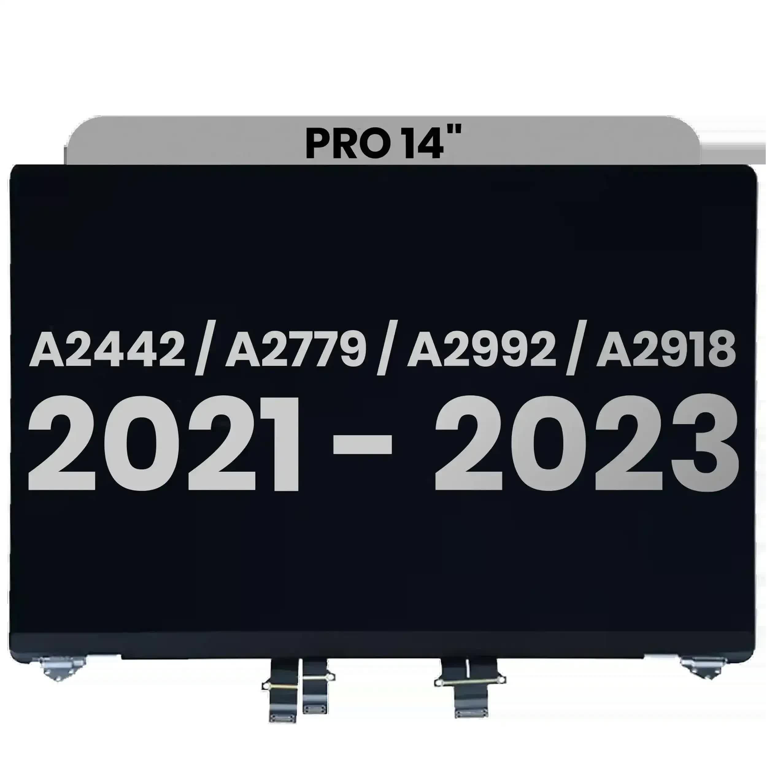 komplette LCD-Displayeinheit für MacBook Pro 14" (A2442 / Late 2021) / (A2779 / Late 2023) / (A2918 / Late 2023) (vormontiert Lid Angle Sensor cab