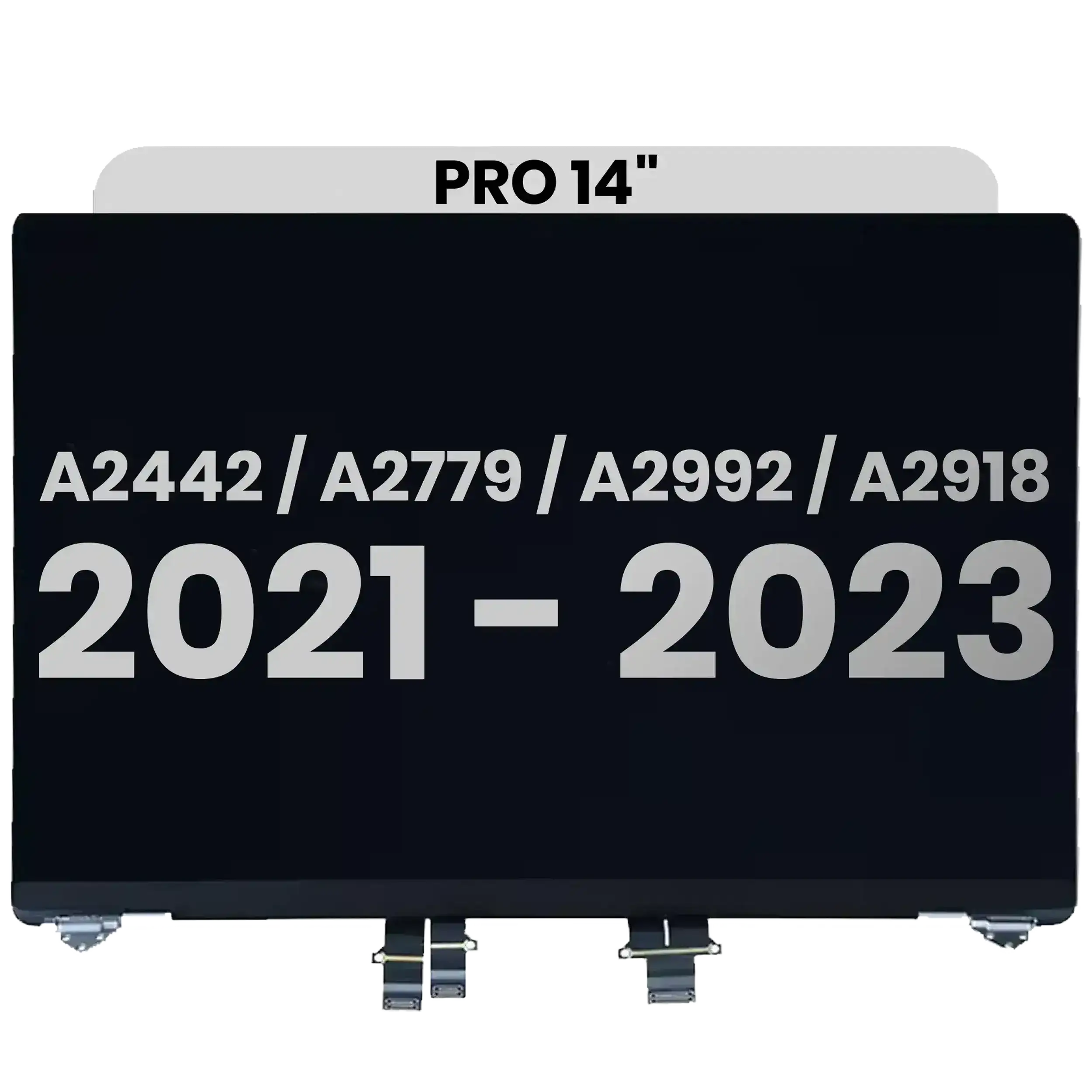 komplette LCD-Displayeinheit für MacBook Pro 14" A2992 (2023) (vormontiert Lid Angle Sensor Kabel) (ausgebautes Originalteil: Grade A) (Space Black) – Bild 5