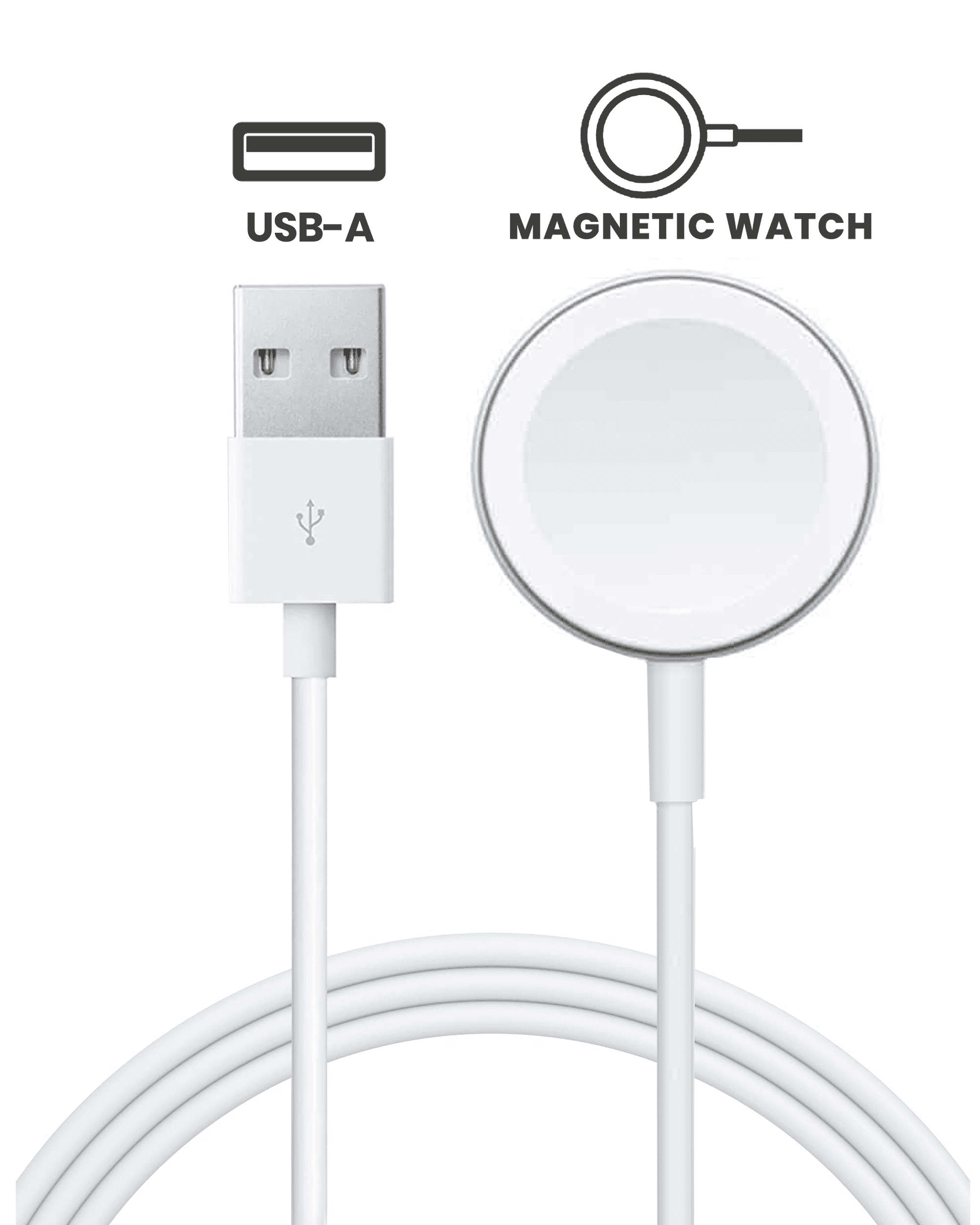 USB-C Magnetic Watch Charging (Braided) Kabel (3.3 ft.) für All Watch Series (Original Grade neu) (Bulk-Verpackung) – Bild 5