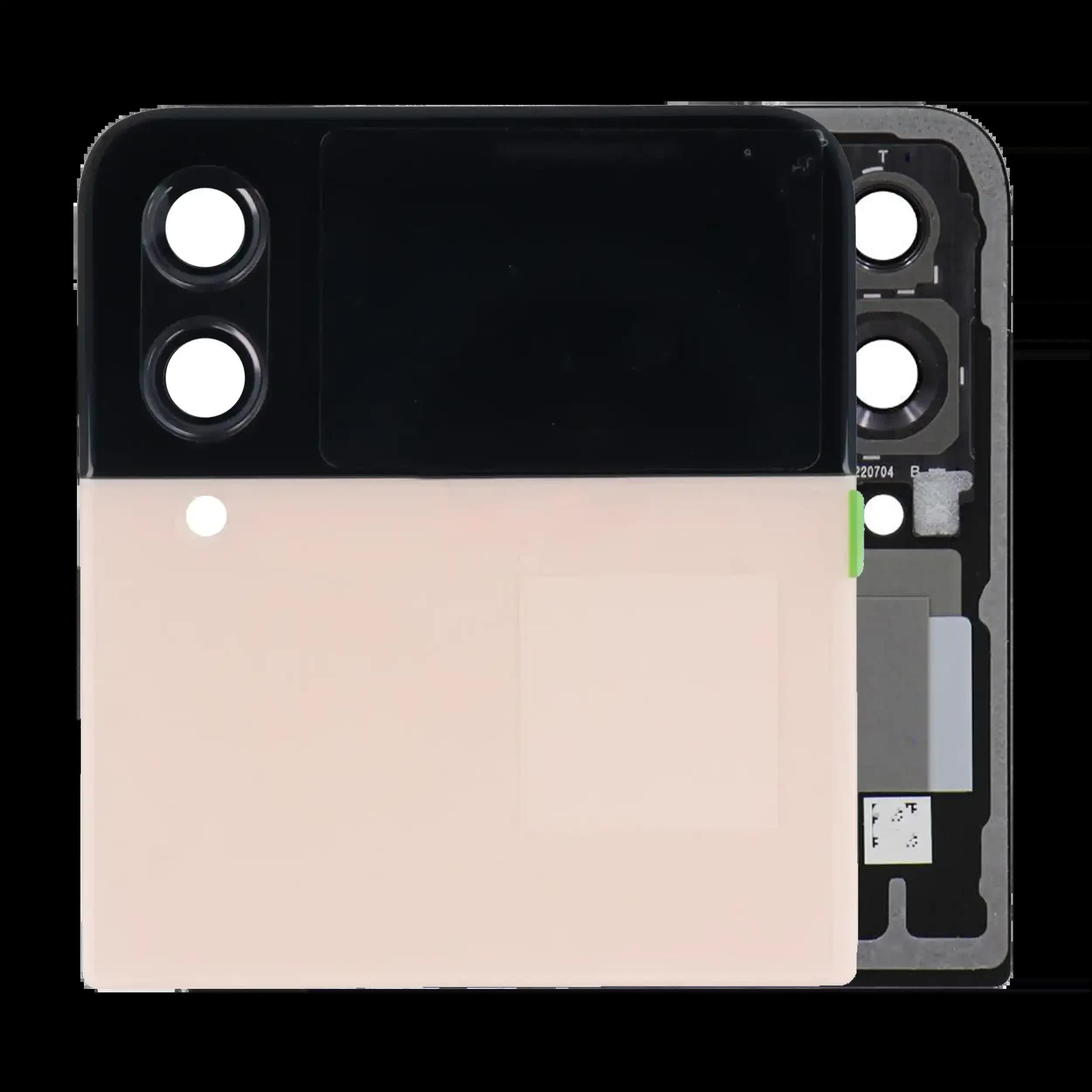 Outer OLED Display für Samsung Galaxy Z Flip 4 5G (ausgebautes Originalteil: Grade B/C) (Pink Gold)