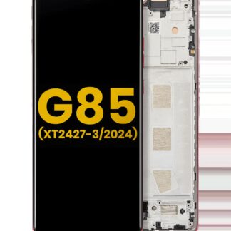 OLED Display mit Rahmen für Motorola Moto G85 (XT2427-3 / 2024) (professionell aufgearbeitet) (Magenta)