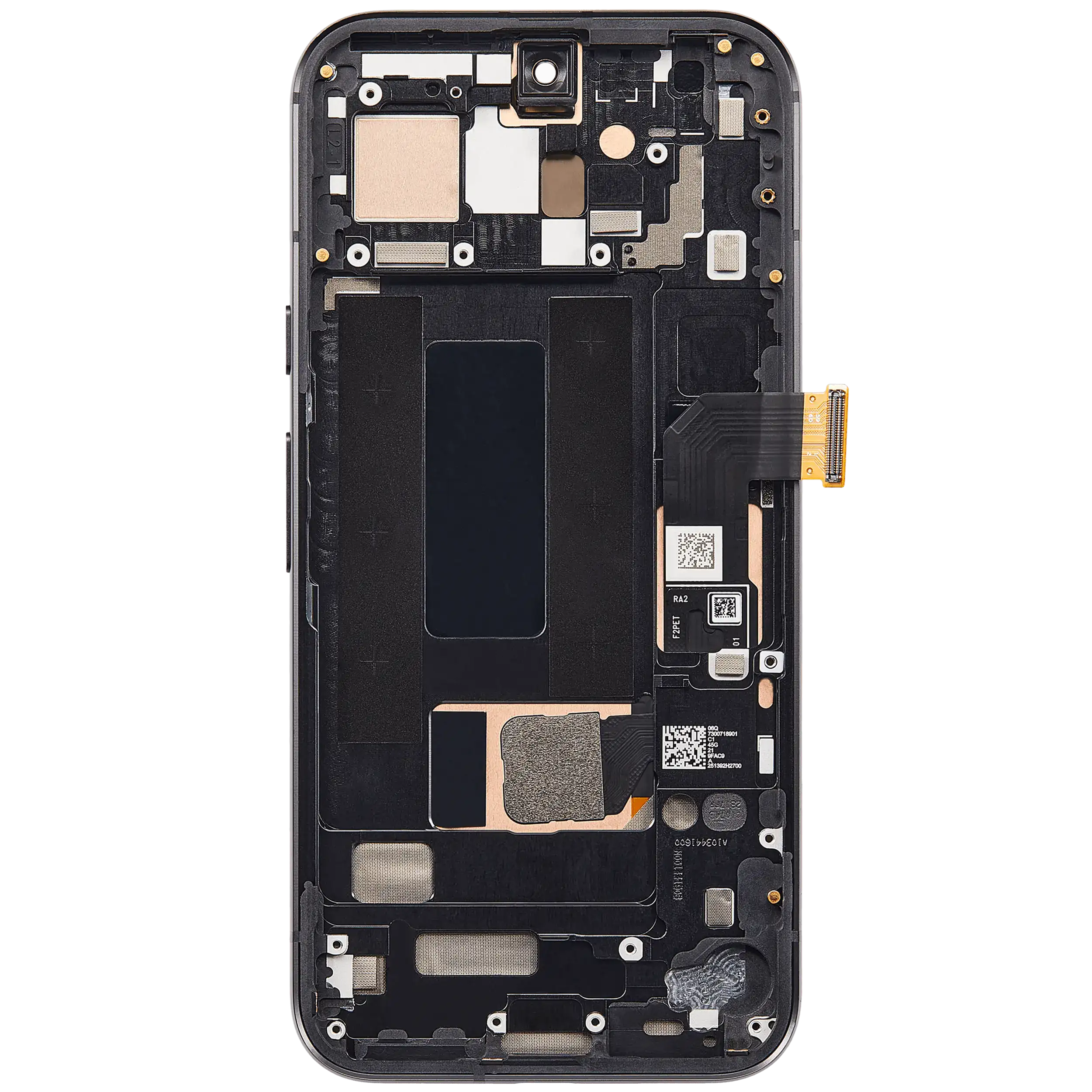 OLED Display mit Rahmen (mit Fingerprint Sensor) für Google Pixel 8A (professionell aufgearbeitet) (Obsidian) – Bild 4
