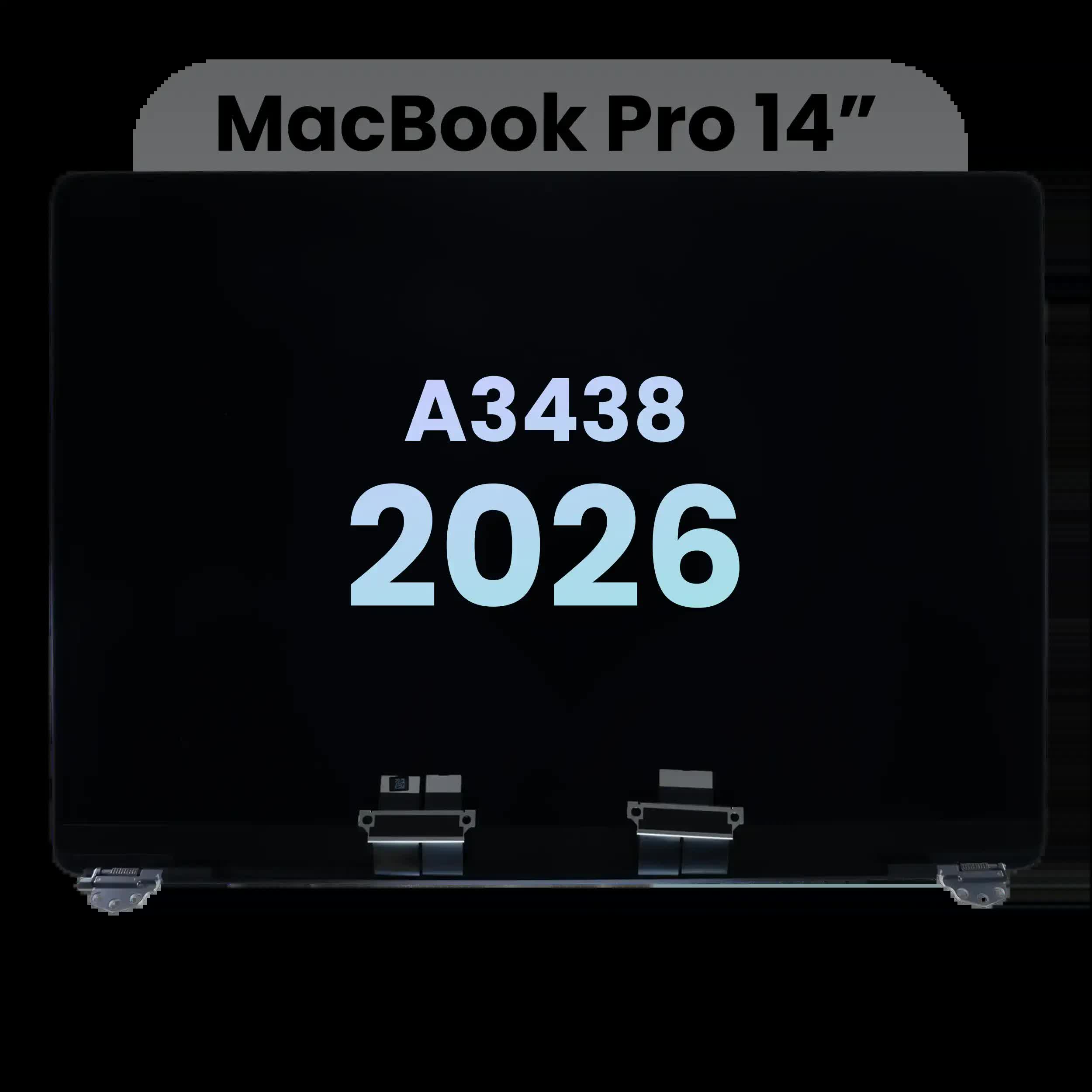 komplette LCD-Displayeinheit (Nano Texture) für MacBook Pro 14" (A3438) (2026) (Original) (Space Black)