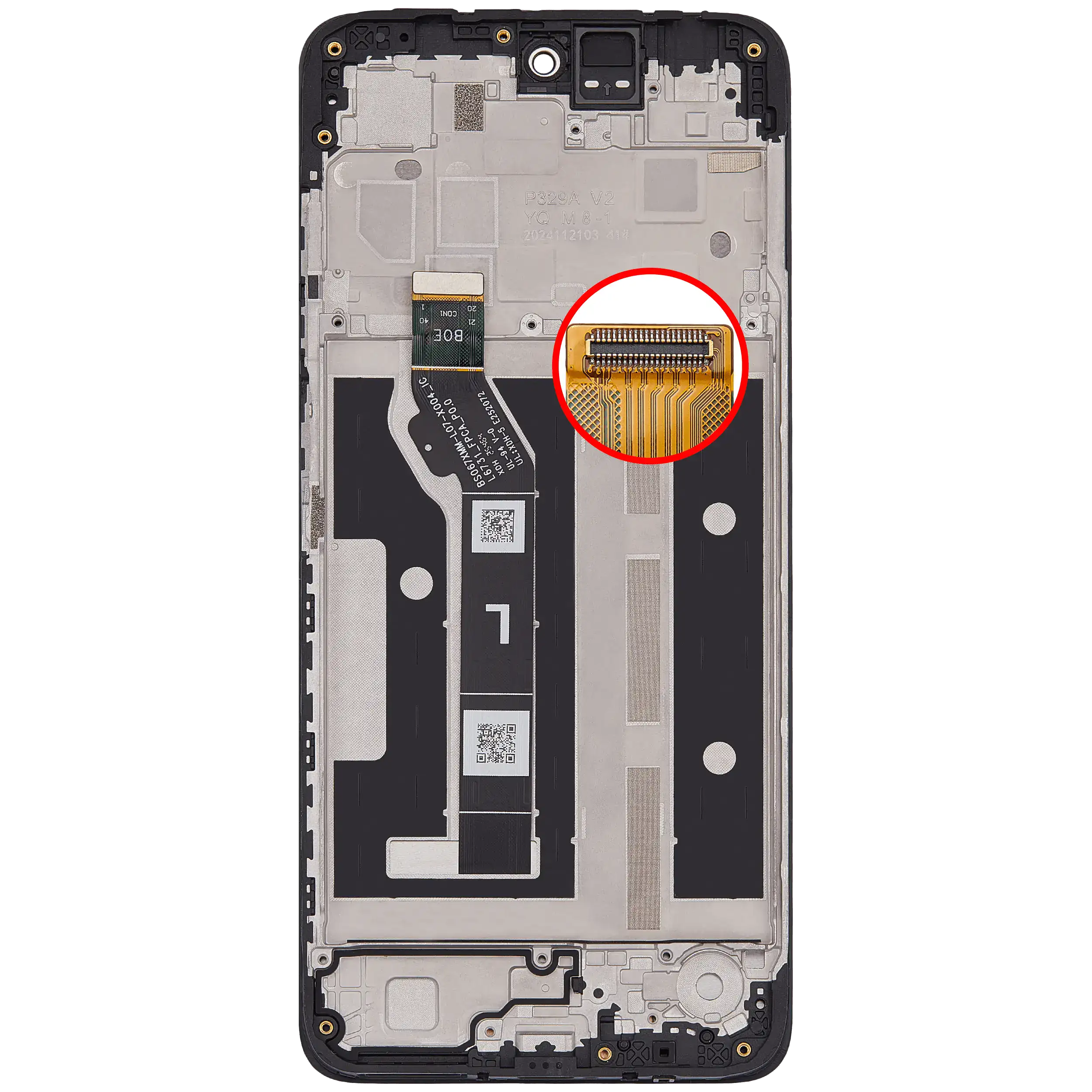 LCD Display mit Rahmen für Motorola Moto G17 (XT2623 / 2026) / G17 Power (XT2623 / 2026) (professionell aufgearbeitet) – Bild 4